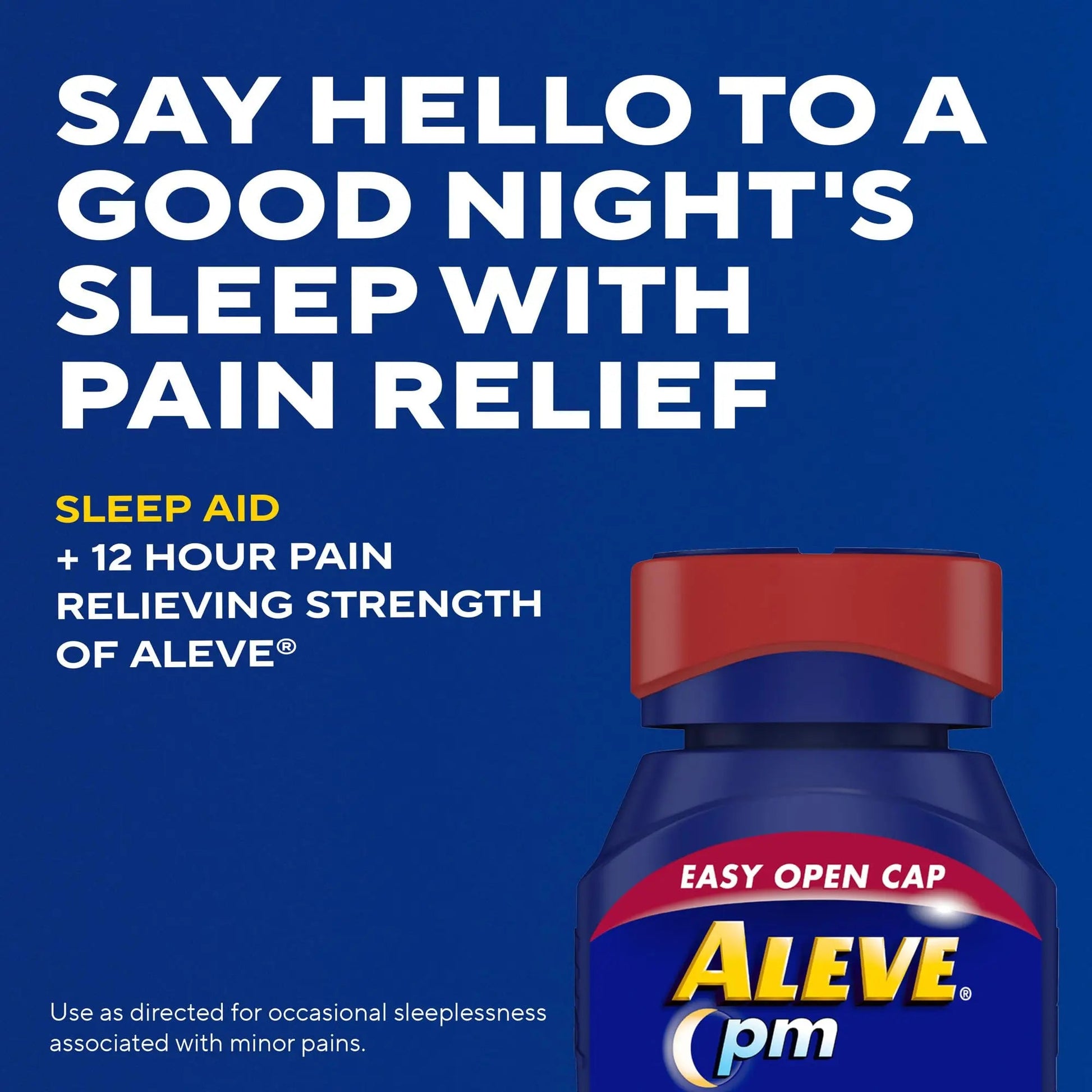 Aleve PM Sleep Aid Plus Pain Reliever Caplets, Naproxen Sodium & Diphenhydramine HCl, Nighttime, 120 Count Aleve buy supplements canada