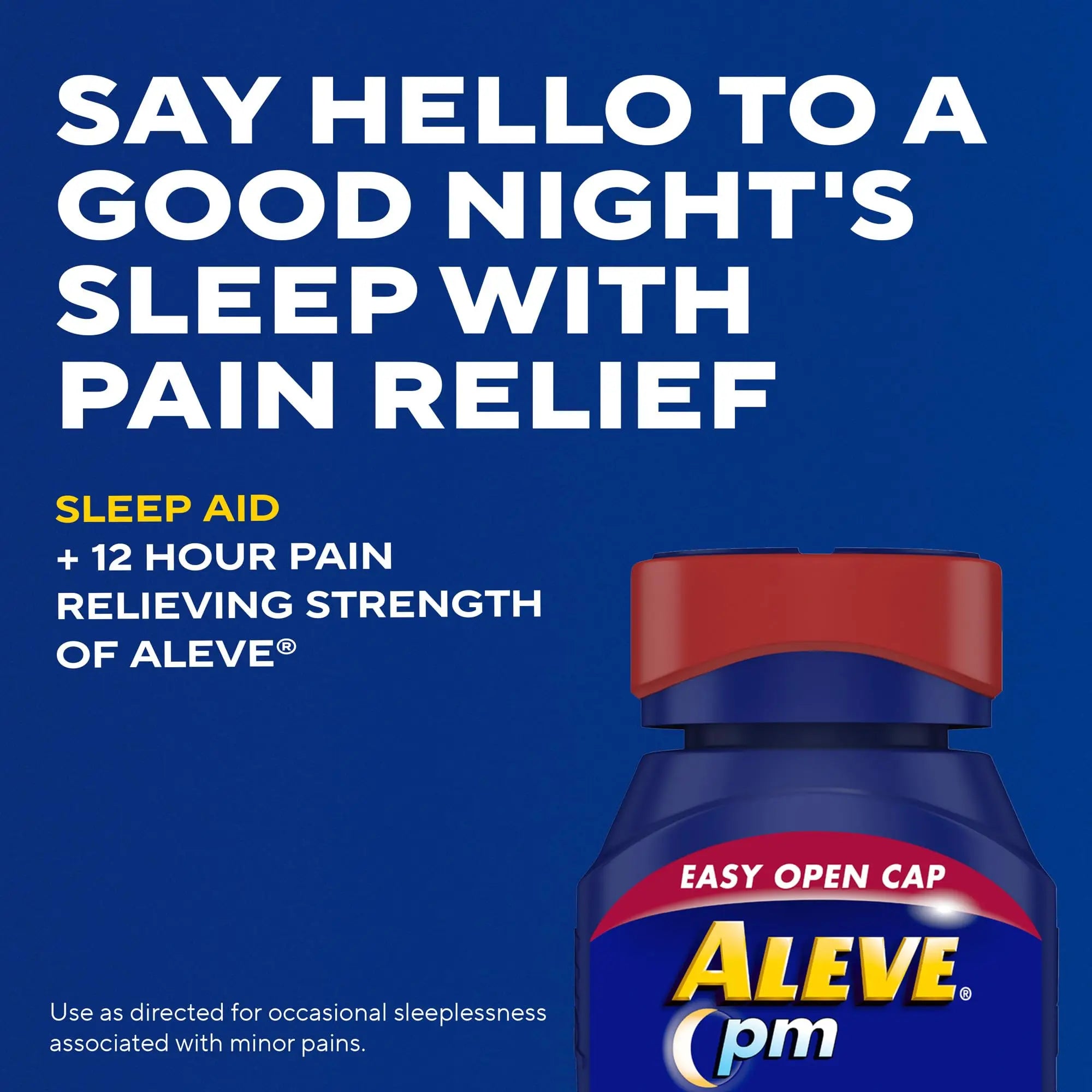 Aleve PM Sleep Aid Plus Pain Reliever Caplets, Naproxen Sodium & Diphenhydramine HCl, Nighttime, 120 Count Aleve buy supplements canada