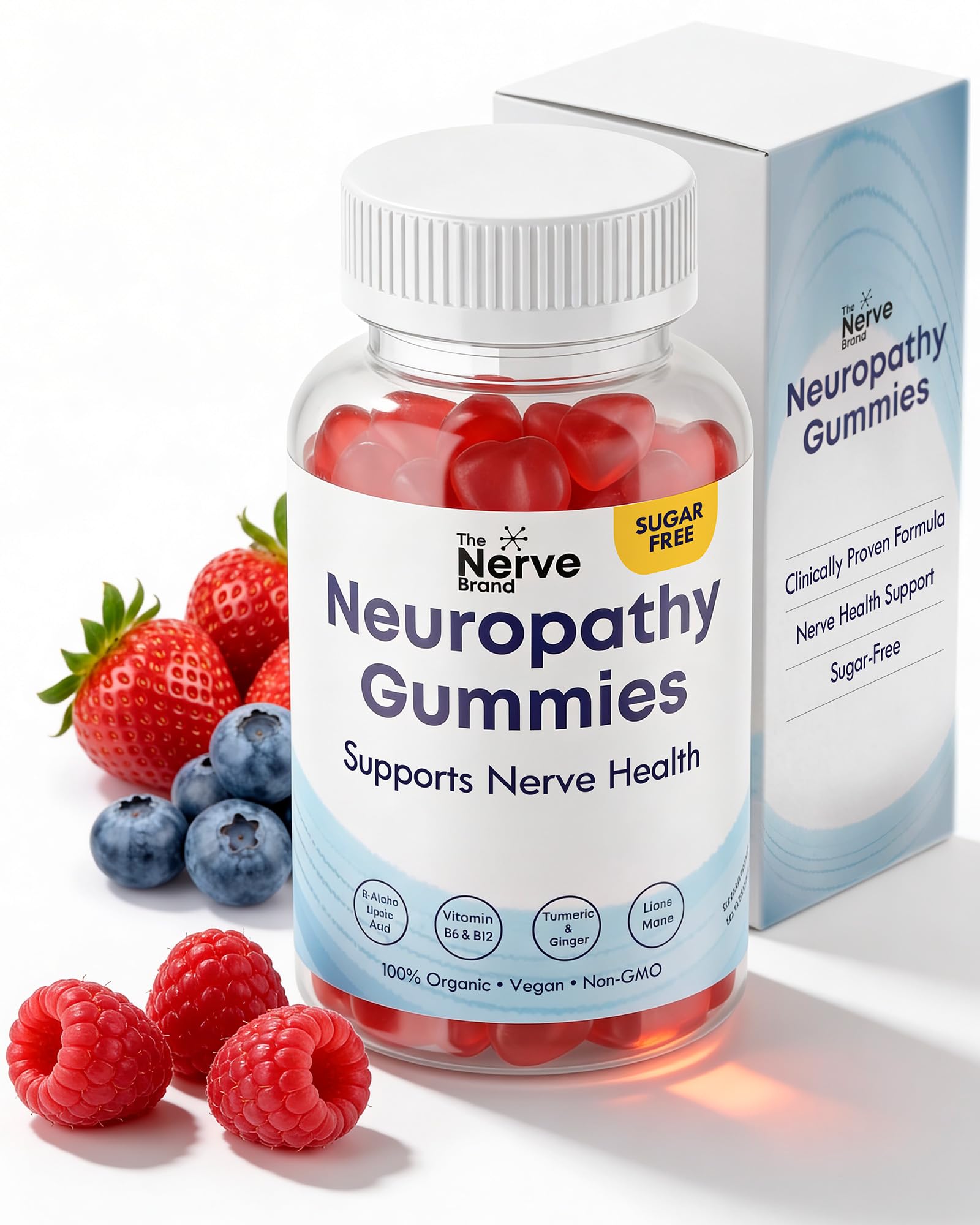 The Nerve Brand Neuropathy Support Gummies, 600 mg R Alpha Lipoic Acid Gummies with B1 B6 B12 and Lion’s Mane, Sugar Free Daily Nerve Health Supplement, 30 Day Supply The Nerve Brand buy supplements canada