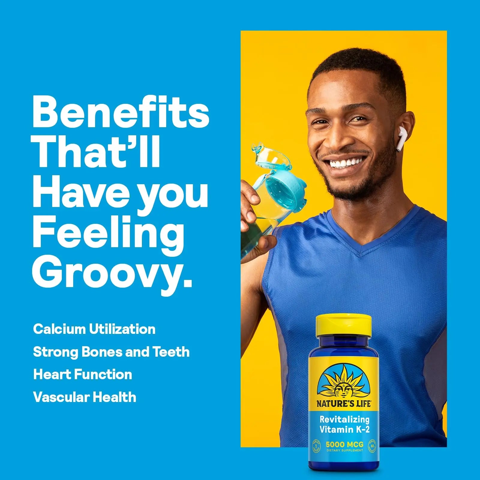 Nature's Life Revitalizing Vitamin K2 - Bone Health, Artery and Heart Health Support - High Potency Vitamin K Supplement as Vitamin K2 MK4 Nature's Life buy supplements canada
