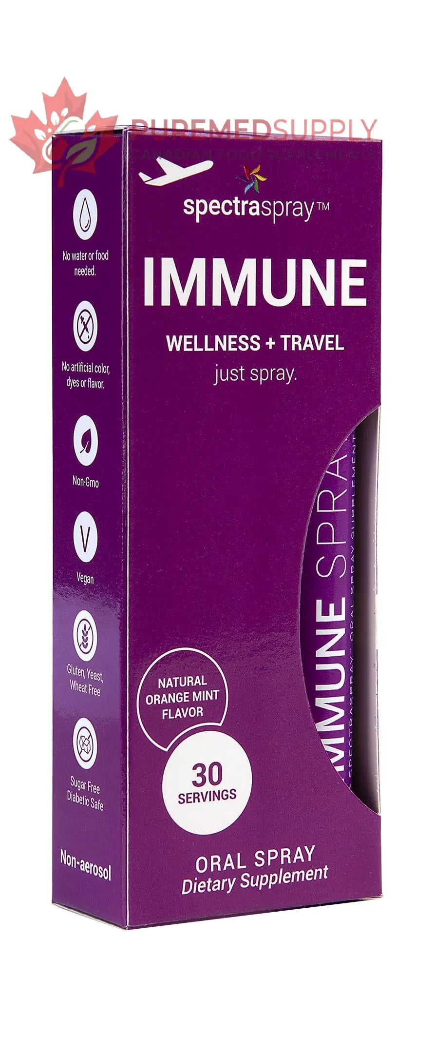 Spectraspray Immune Support Vitamin Spray - Vitamins C, E, Zinc and L-Lysine, 30 Day Supply per Spray Spectraspray buy supplements canada