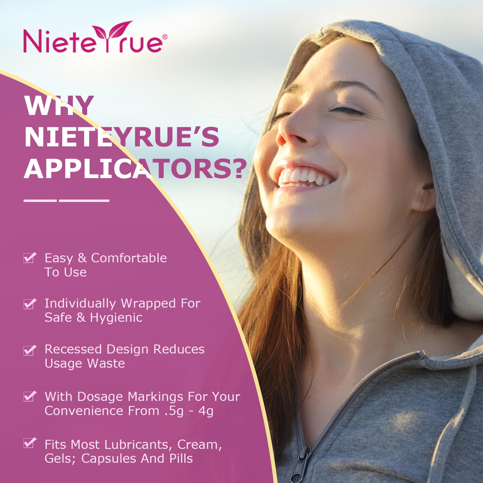 Nieteyrue Plastic Vaginial Cream Applicators (60 Packs) 2024 New Dosage Markings Individually Nieteyrue buy supplements canada