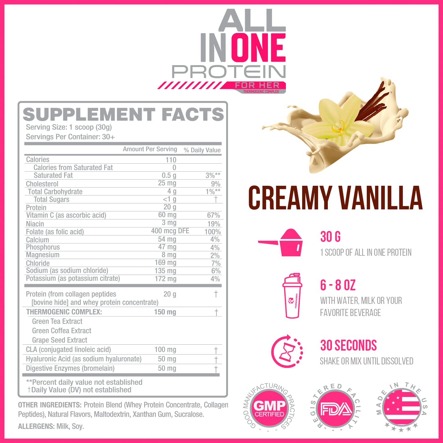 Forzagen All in One Protein for Her, Protein Powder for Women with Collagen Peptides Forzagen buy supplements canada