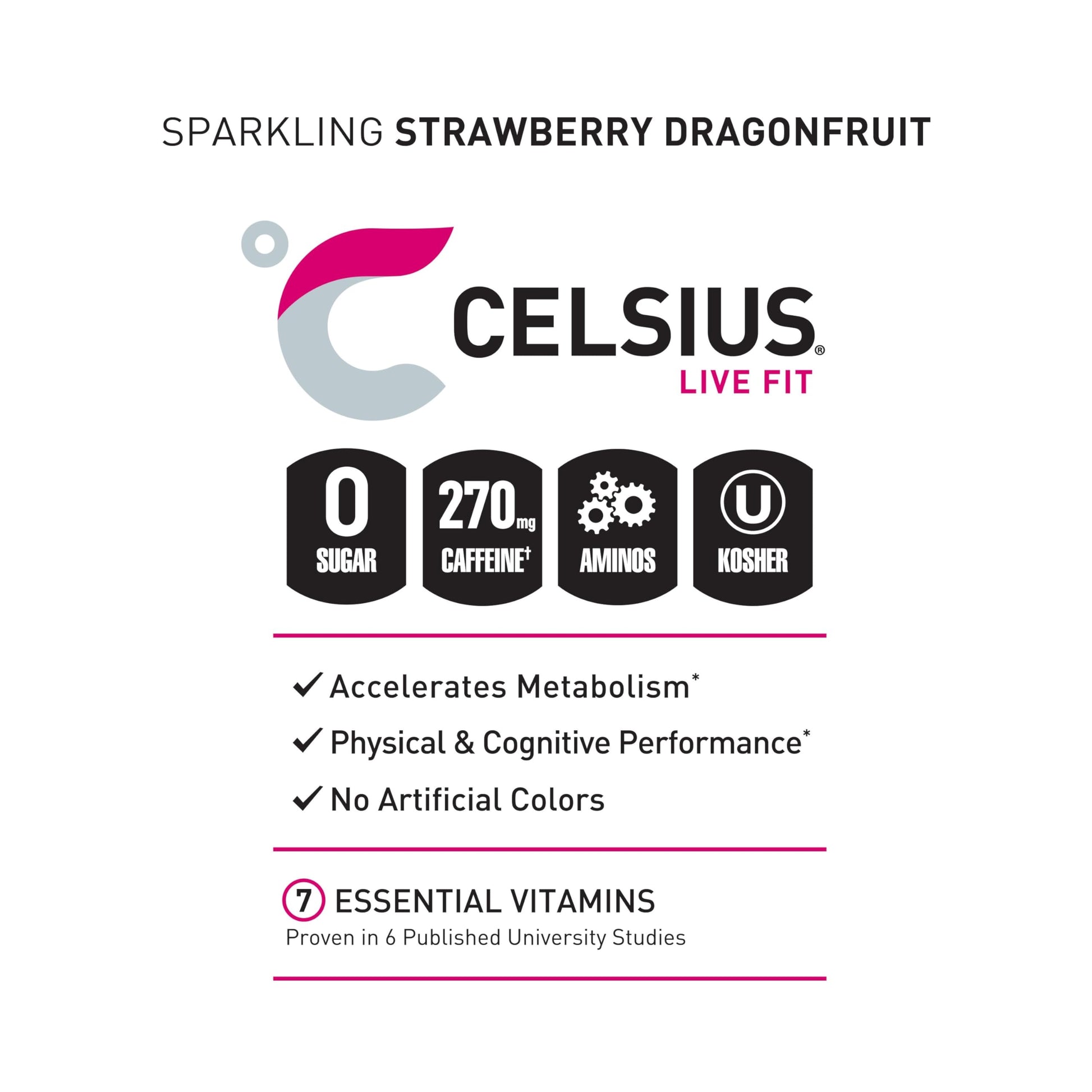 CELSIUS ESSENTIALS, Sparkling Dragonberry, Performance Energy Drink 16 Fl Oz CELSIUS buy supplements canada