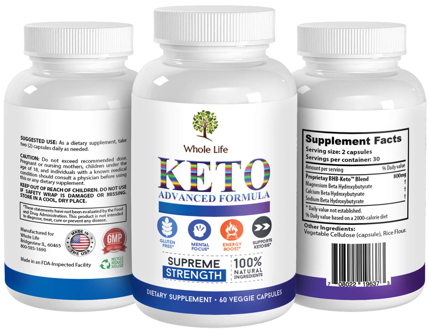 WHOLE LIFE Keto Advanced Formula Diet BHB Pills - Ketogenic All Natural, Support WHOLE LIFE buy supplements canada