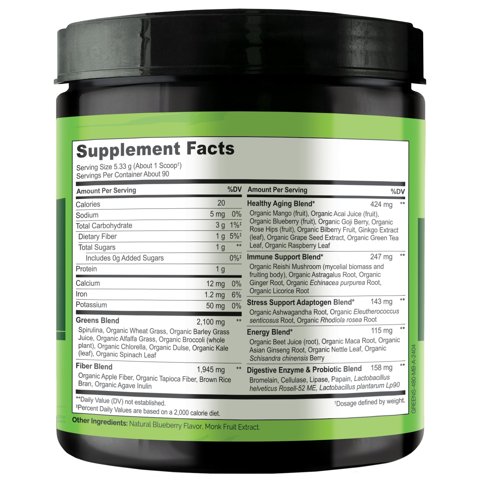 NATURELO Raw Greens Superfood Powder 480 Grams, Mixed Berry - Supports Energy, Immunity and Detox - Includes Spirulina, Wheat Grass and Organic NATURELO buy supplements canada