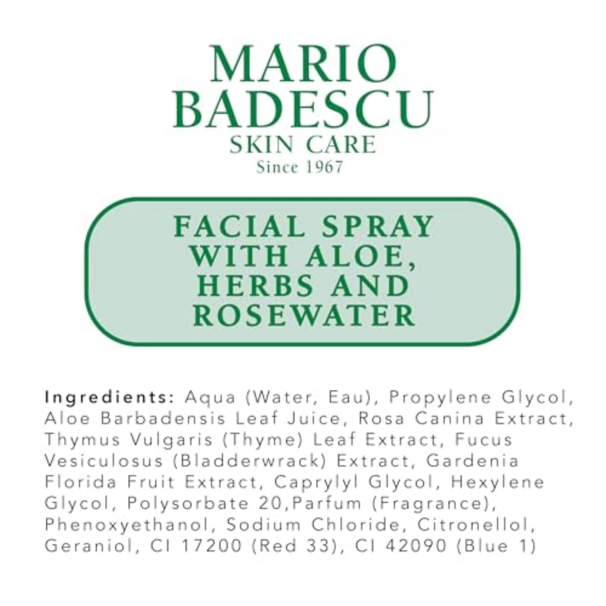 Mario Badescu Facial Spray with Aloe, Herbs and Rose Water for All Skin Types, Face Mist that Hydrates Mario Badescu buy supplements canada