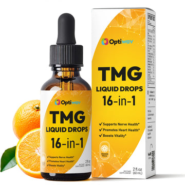 Optiwav TMG Trimethylglycine Liquid Drops - Betaine High Absorption Methylated Vitamins Supplement for Homocysteine Methylation & Heart Health Support - Orange Flavor Gluten Free Vegan - 2 fl oz Optiwav buy supplements canada