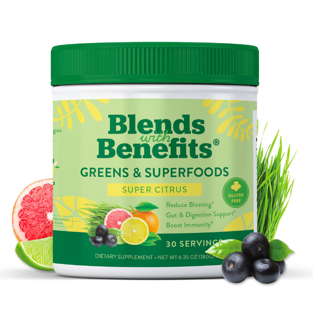 360 Nutrition Blends with Benefits Super Greens Powder w/Probiotics, Digestive Enzymes, Sugar & Gluten Free, Plant Based Superfood Drink Mix for Gut Health, Bloating, Immunity, Overall Health, 6.35 oz 360 Nutrition buy supplements canada