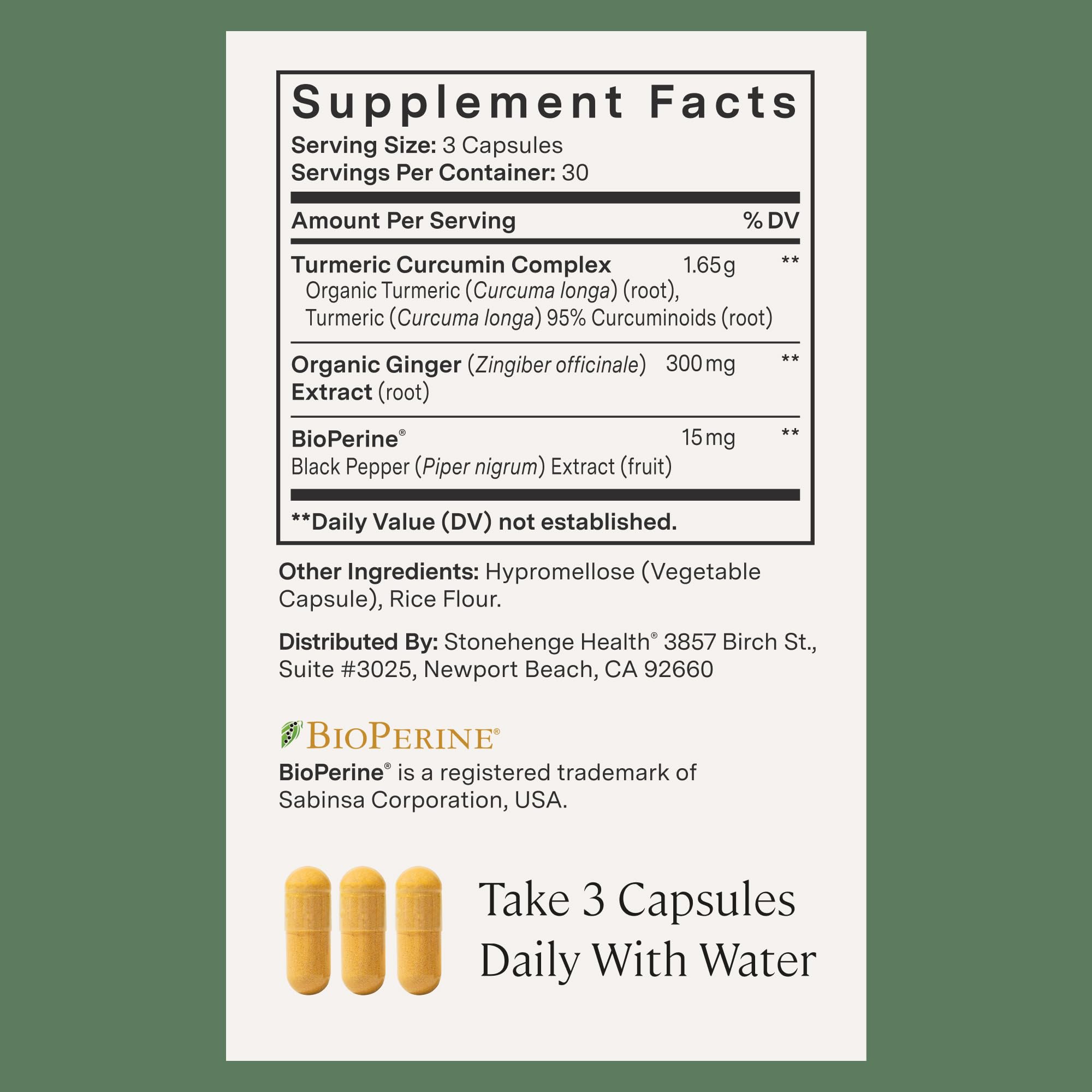 Stonehenge Health Dynamic Turmeric Curcumin with Ginger - High Potency - 1,650 mg Turmeric with 95% Curcuminoids & BioPerine, 90 Vegetarian Capsules Stonehenge Health buy supplements canada