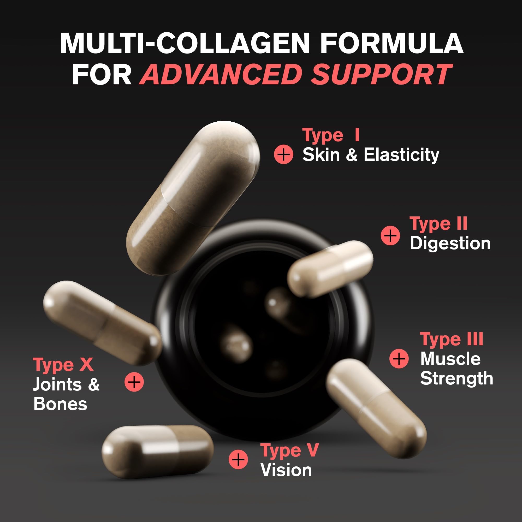 VitaRaw Collagen Pills 1800 mg - Multi Collagen Supplements (Types I, II, III, V & X) Grass Fed Non GMO Collagen Peptides Pills for Hair, Skin and Joints - Hydrolyzed Collagen Protein Powder VitaRaw buy supplements canada