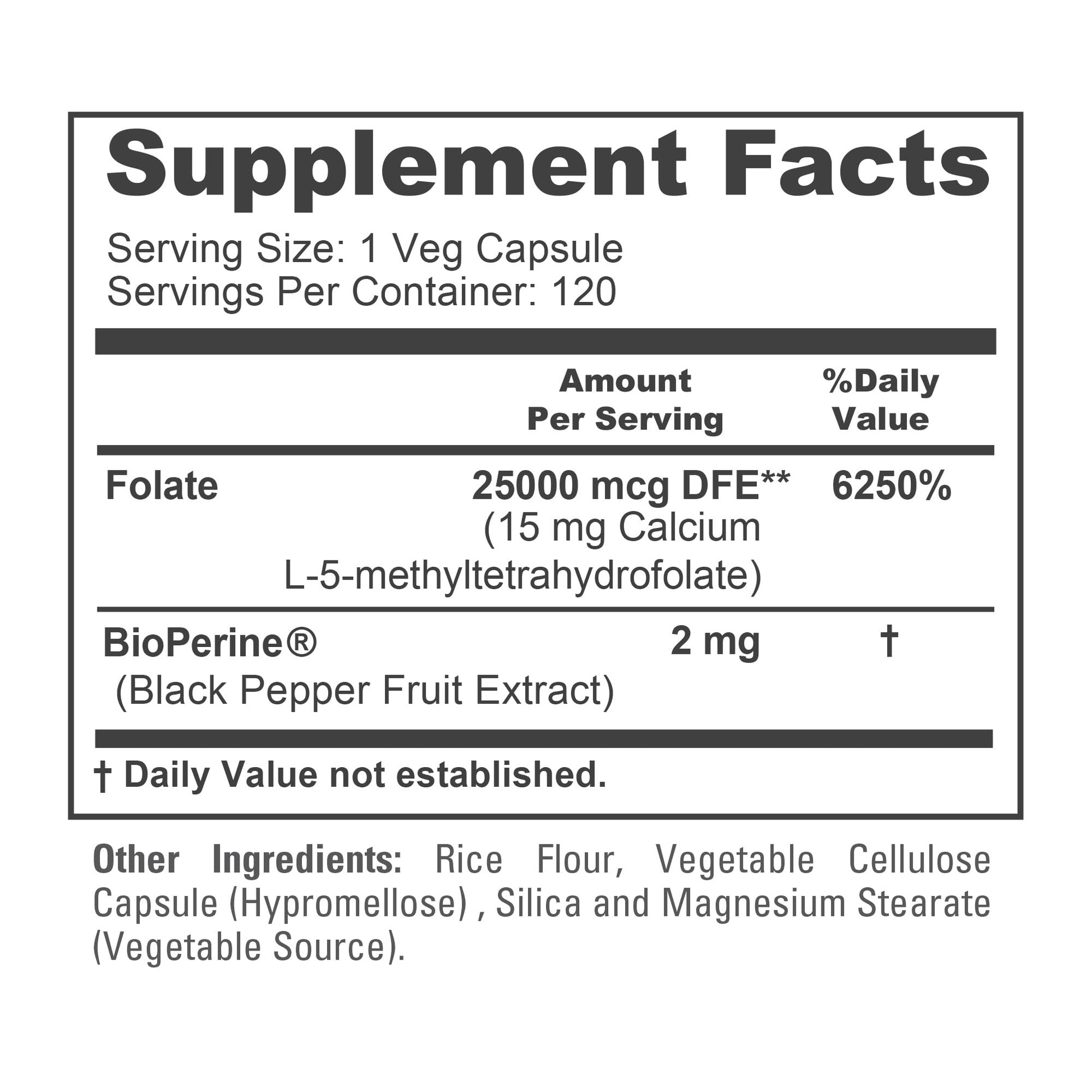 NusaPure L Methylfolate 15mg, 120 Veggie Capsules, Bioperine & Vegan NusaPure buy supplements canada
