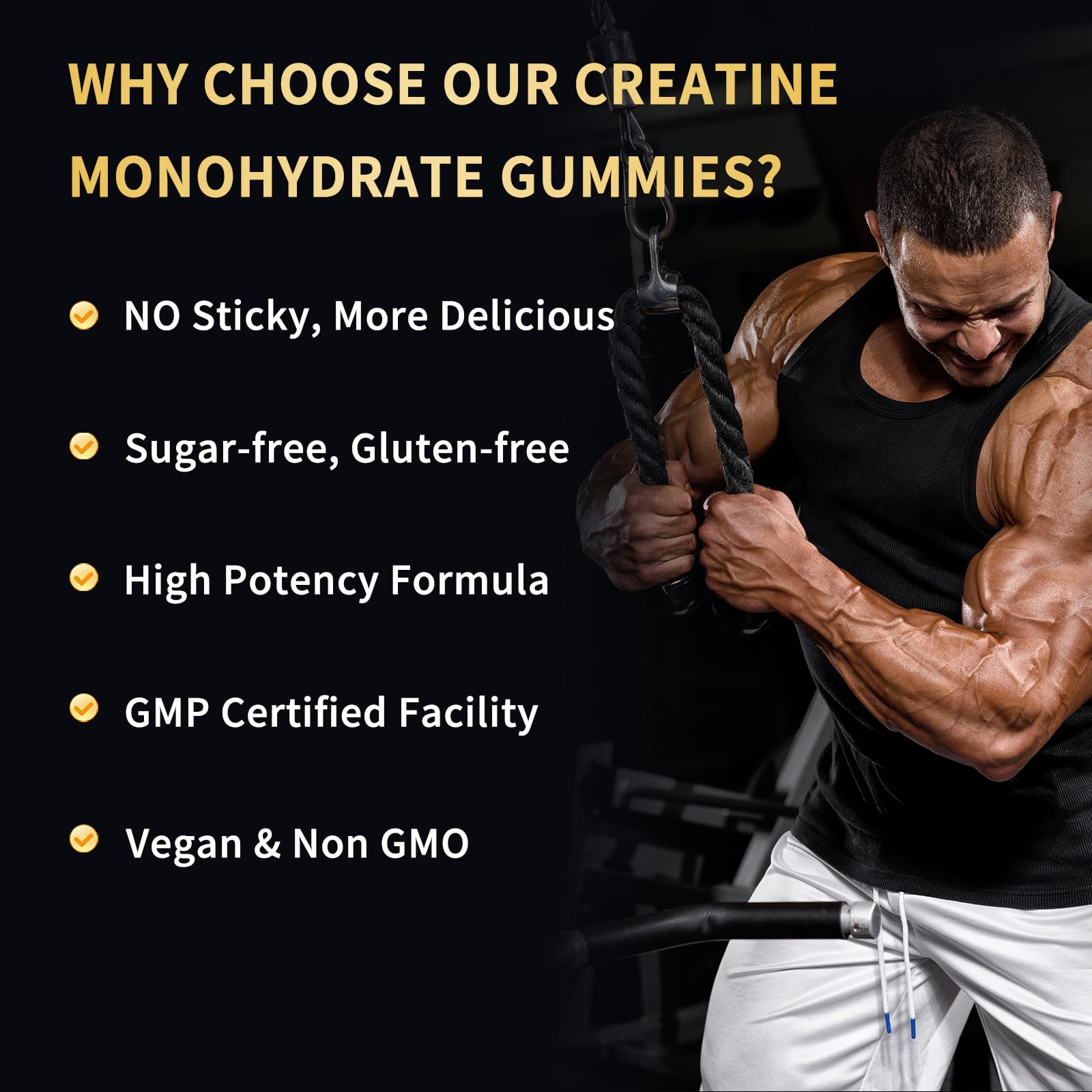 OUYIYUA Creatine Monohydrate Gummies 5000mg for Men & Women - Sugar Free Pre-Workout Supplement, Chewables for Muscle Strength, Muscle Builder, Energy Boost, OUYIYUA buy supplements canada