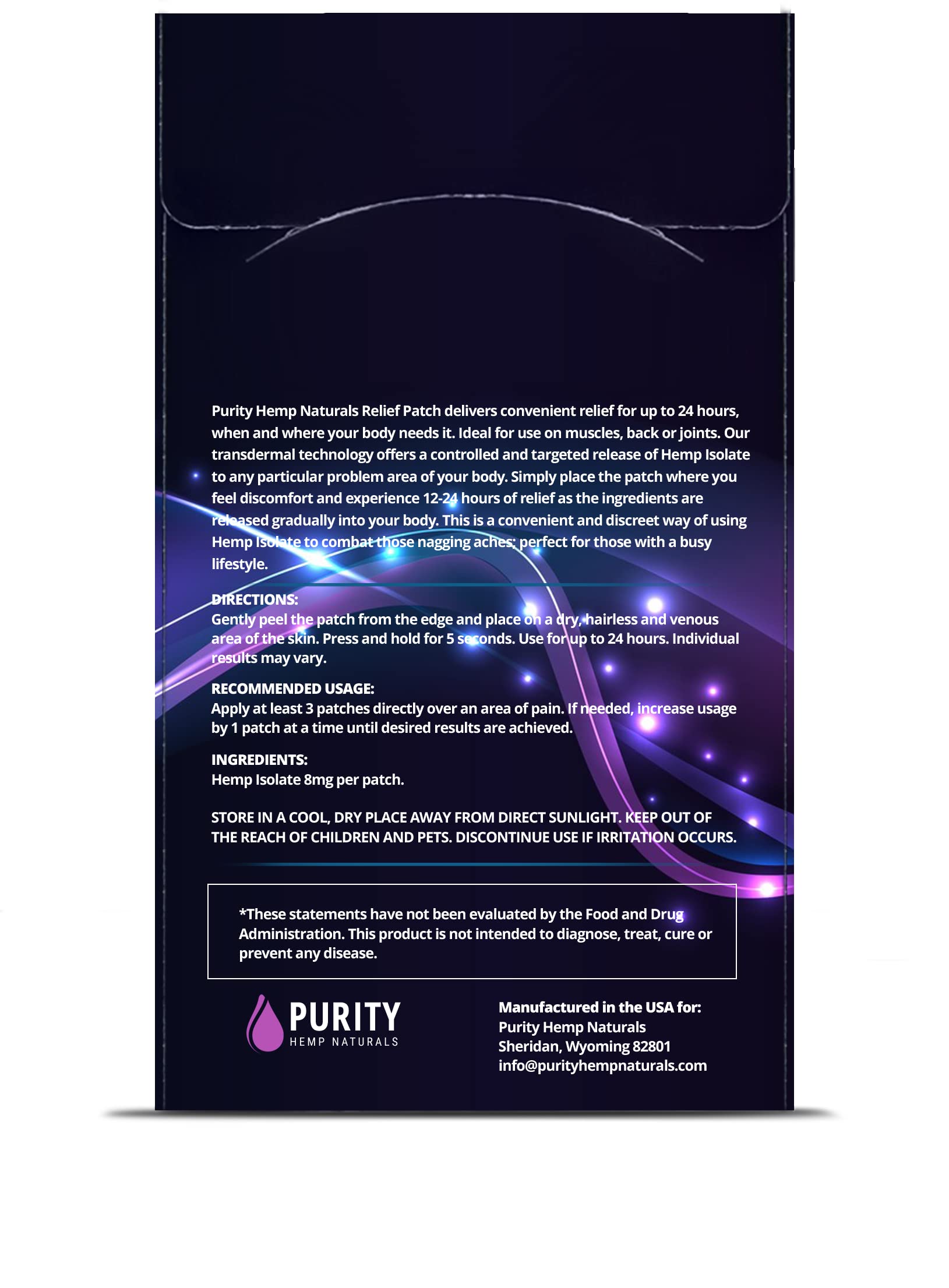 Body Discomfort Patch 120 mg - 15 ct (8 mg ea.) Lasts 24 Hours. Sweat & Water Resistant. Convenient & Discreet. For Use On Any Part Of The Body. Plant-Based Extended-Release Patch Purity Hemp Naturals buy supplements canada