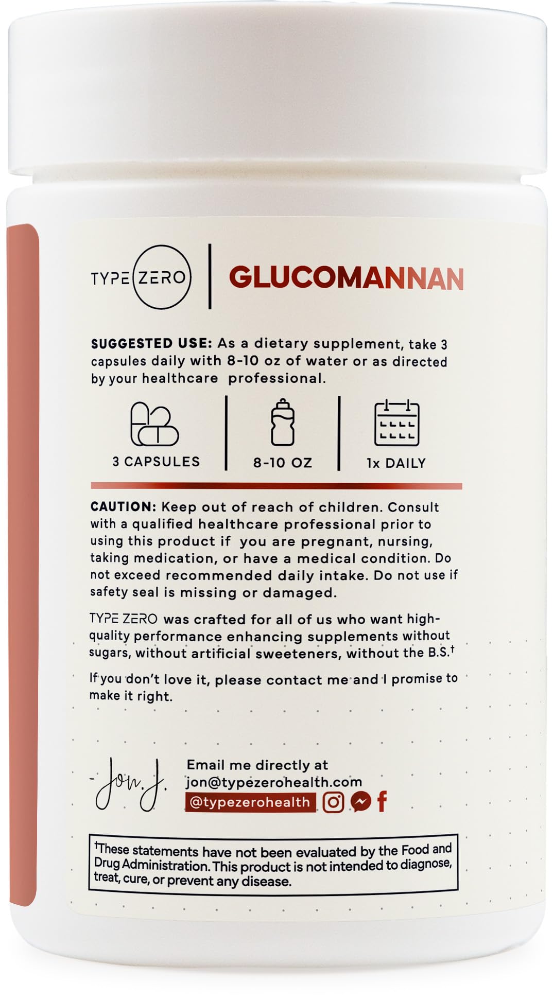 Type Zero Clean Glucomannan Konjac Root Extract (90 Capsules)(1,800 MG Per Serving) - 30 Servings, Non-GMO, Gluten Free Type Zero buy supplements canada
