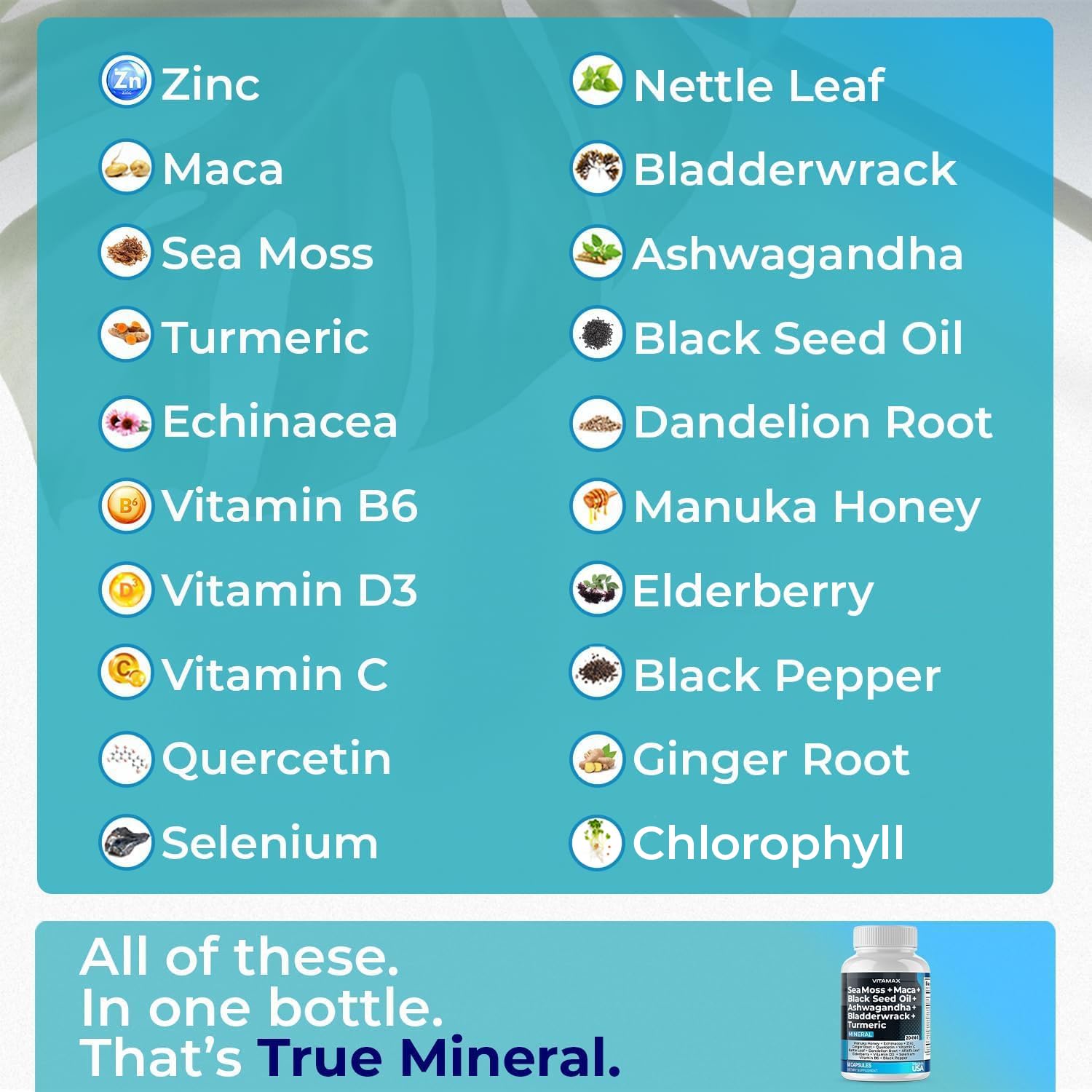 Sea Moss 3000mg Maca 1000mg Black Seed Oil 2000mg Ashwagandha 1000mg Bladderw Vitamax buy supplements canada