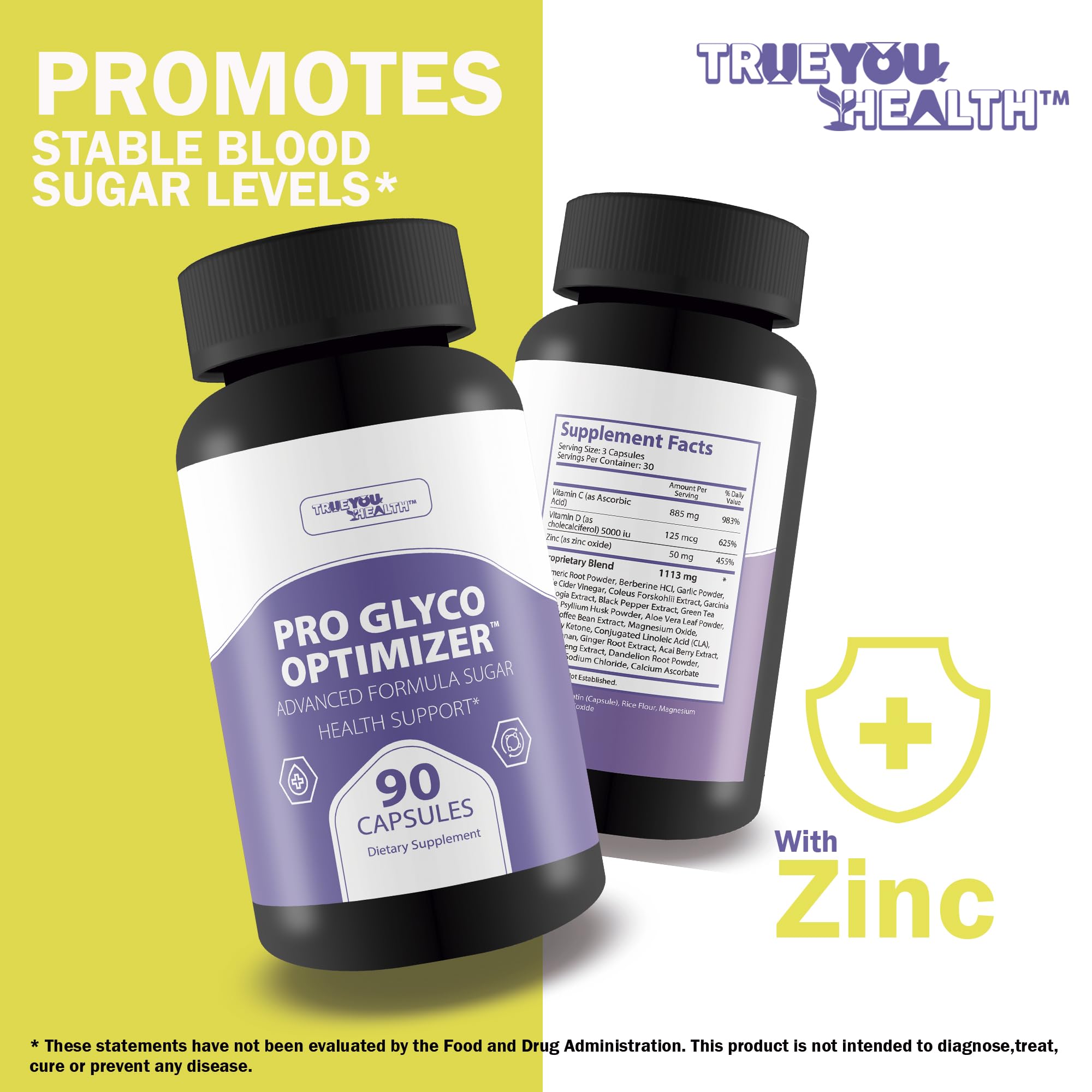 Pro Glyc0 Optimizer - Our Best Sugar Health Support Supplement - Our Best Overall Blood Health & Blood Circulation Support Supplement - Natural Blood Balance Blood Booster Pills True You Health buy supplements canada