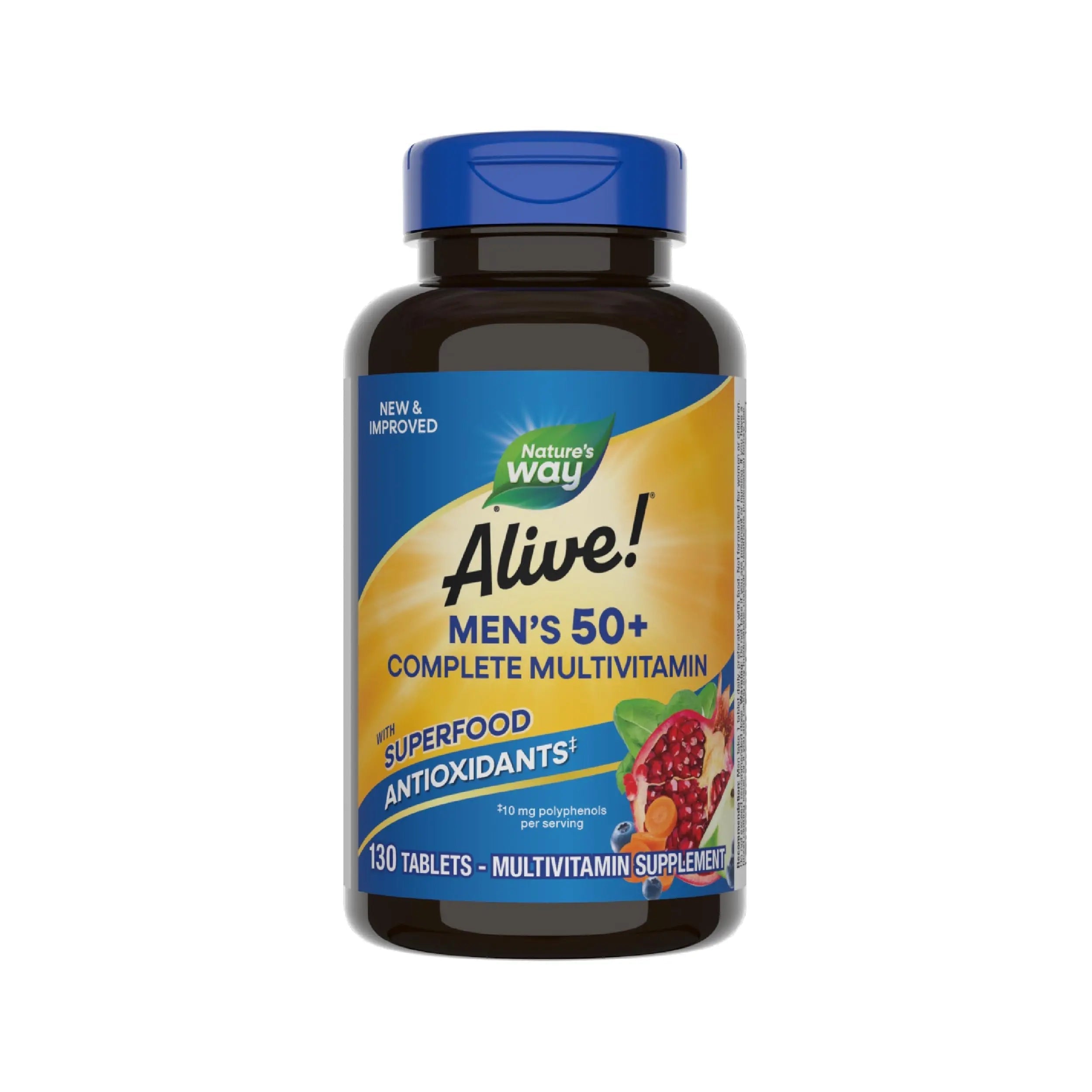 Nature’s Way Alive! Men’s 50+ Complete Multivitamin, Supports Multiple Body Systems*, Supports Cellular Energy Nature's Way buy supplements canada