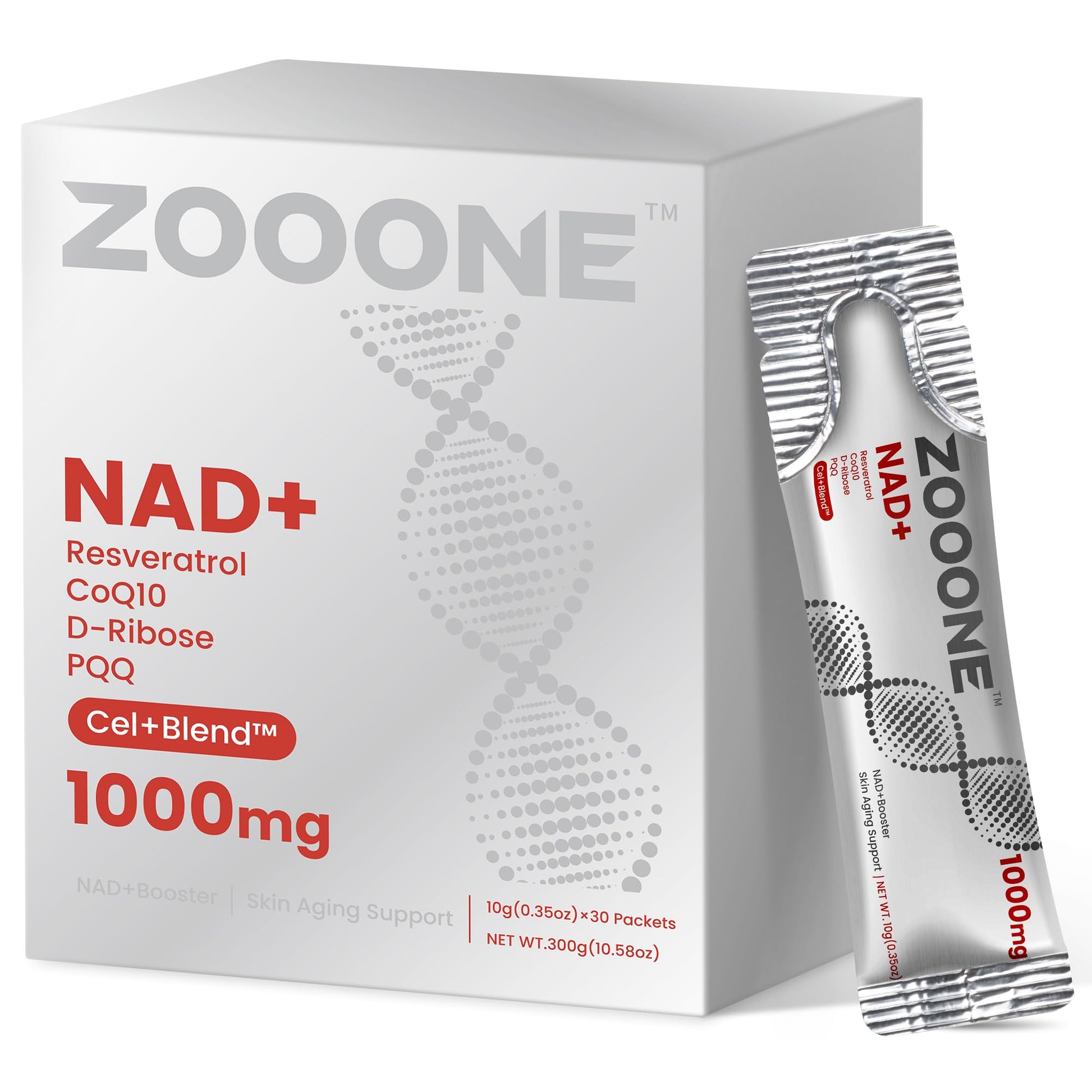 NAD+ 1000mg Liquid Packets Supplement - Premium Nicotinamide Riboside & Resveratrol for Cellular Energy,Advanced NAD Booster for Men & Women (90 Pocket) zooone buy supplements canada