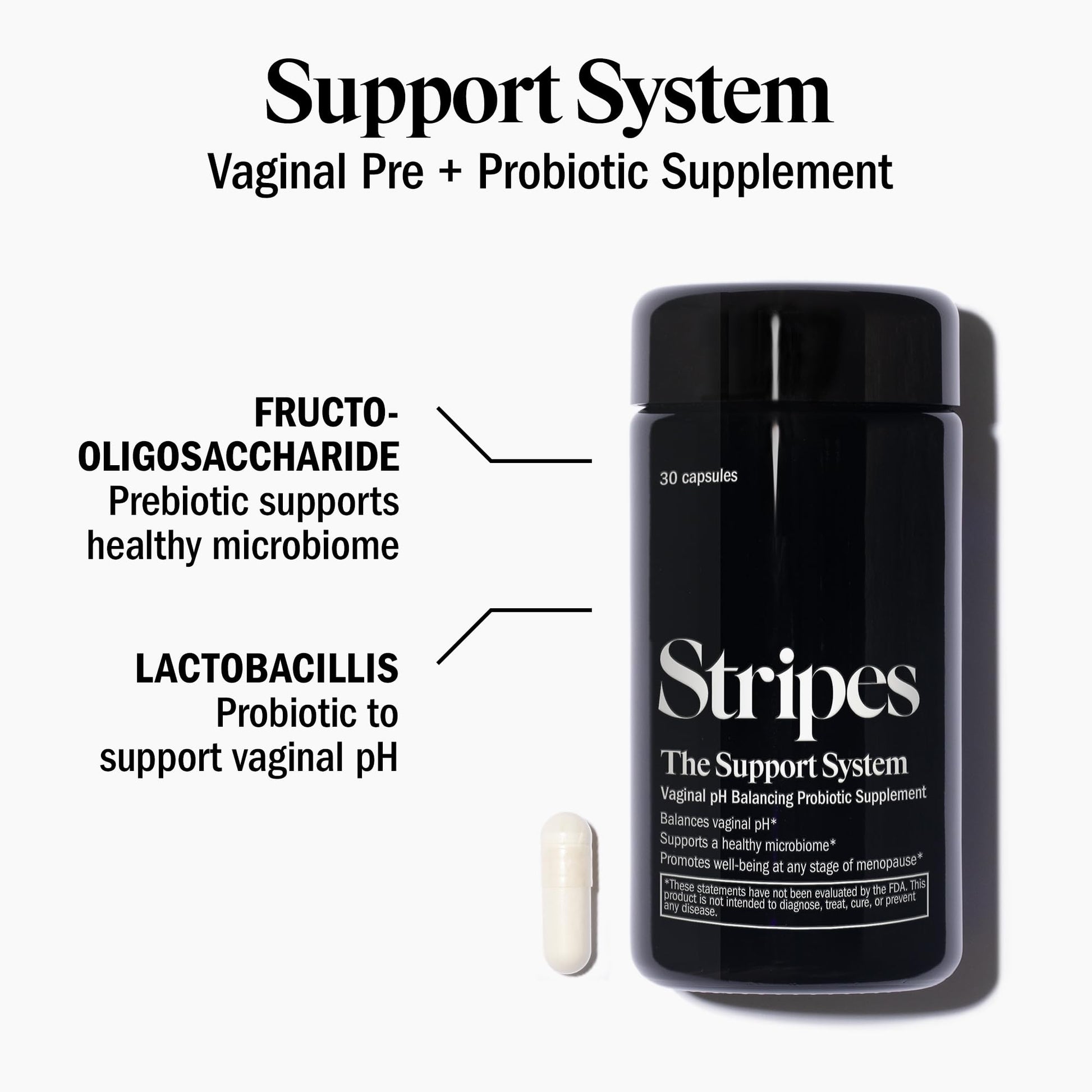 STRIPES by Naomi Watts - The Support System - Daily Vaginal Pre + Probiotic Maintains a Healthy pH STRIPES buy supplements canada