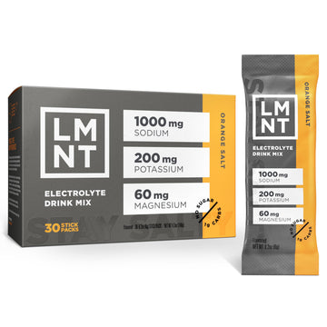 LMNT Zero Sugar Electrolytes - Orange Salt | Drink Mix | 30-Count Drink LMNT buy supplements canada