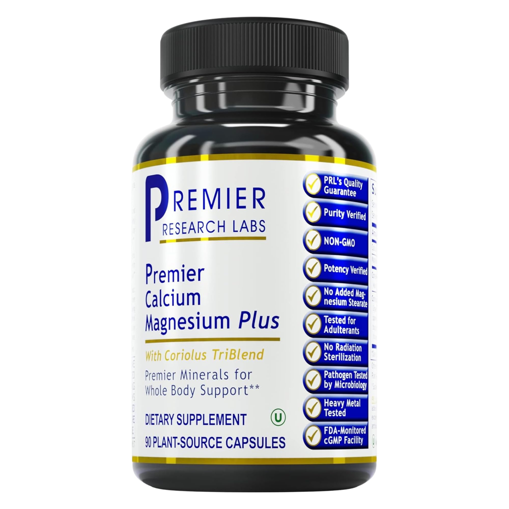 Premier Research Labs Calcium Magnesium Plus - Calcium Magnesium Supplement, Calcium Supplement for Bone Health, with Mushroom Complex - Reishi & Lions Mane - 90 Vegetarian Capsules Premier Research Labs buy supplements canada