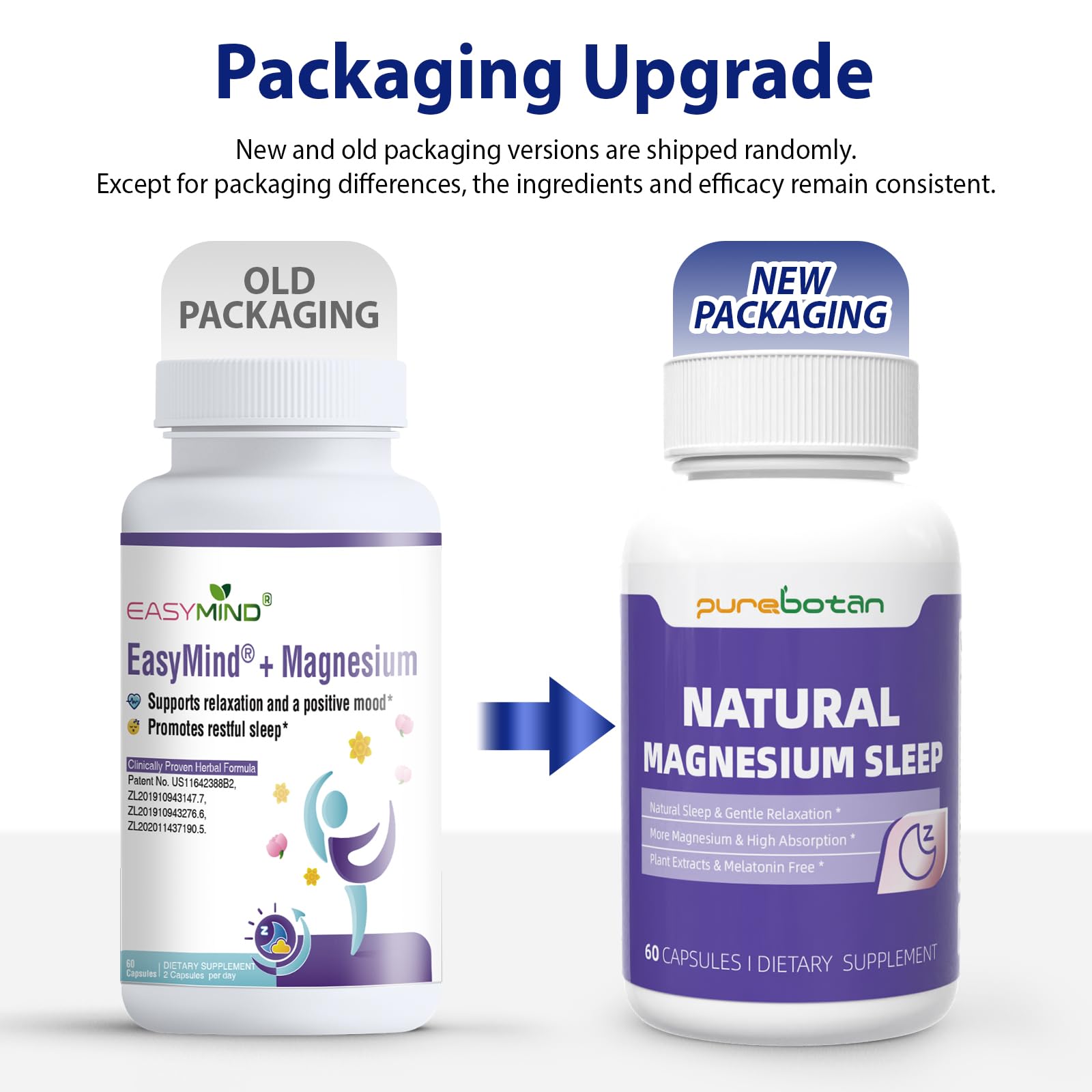 PureBotan Magnesium Oxide and Glycinate Extra Strength, Natural Sleep Aid Supplement EasyMind, High Absorption, Restful Sleep & Relaxation, Cortisol Lower, Natural-Gentle, Melatonin Free, 60 Capsules PureBotan buy supplements canada