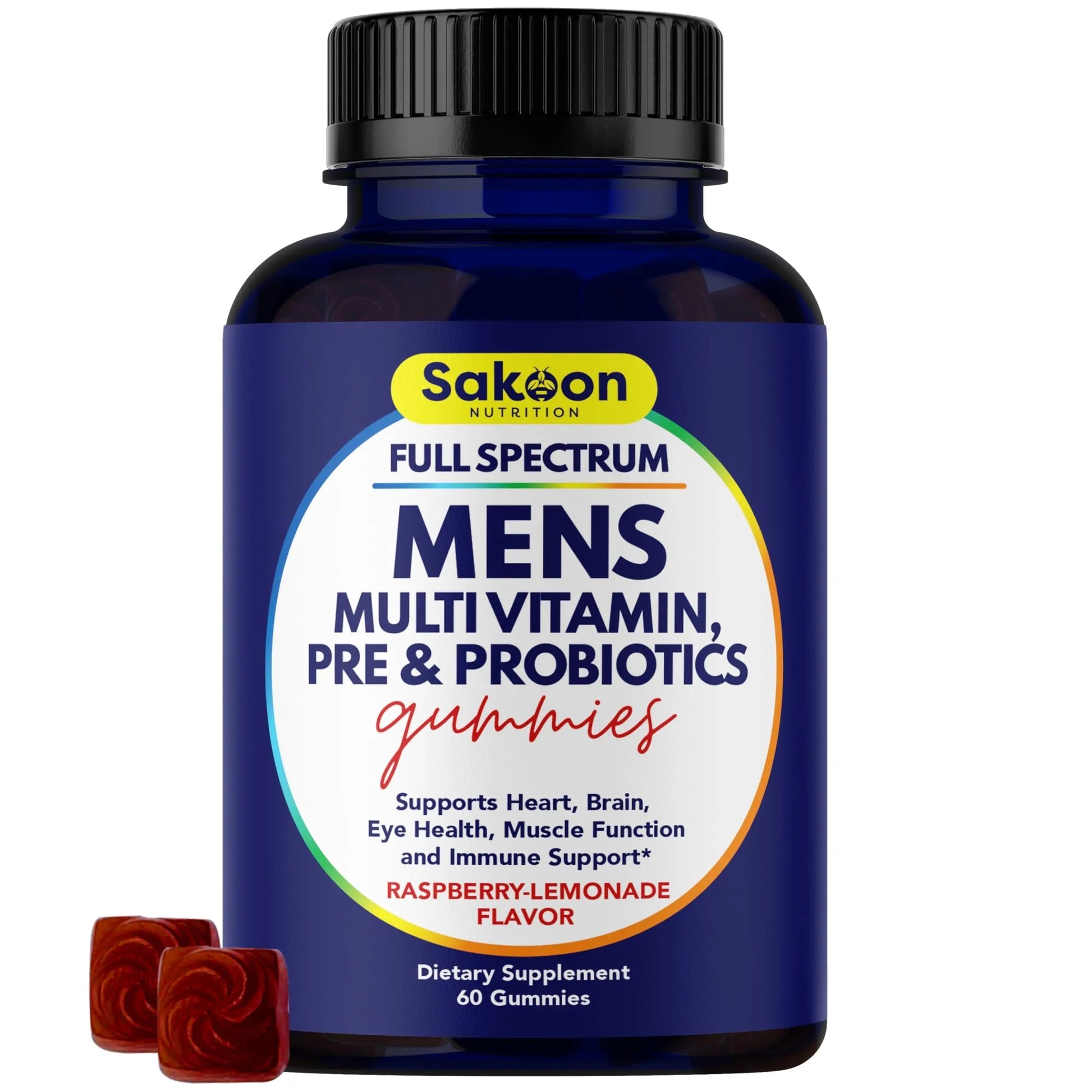 Sakoon nutrition Men's Multivitamin Gummies with Probiotics and Prebiotics, Adult Multivitamin A, C, D, E, B & More Sakoon nutrition buy supplements canada