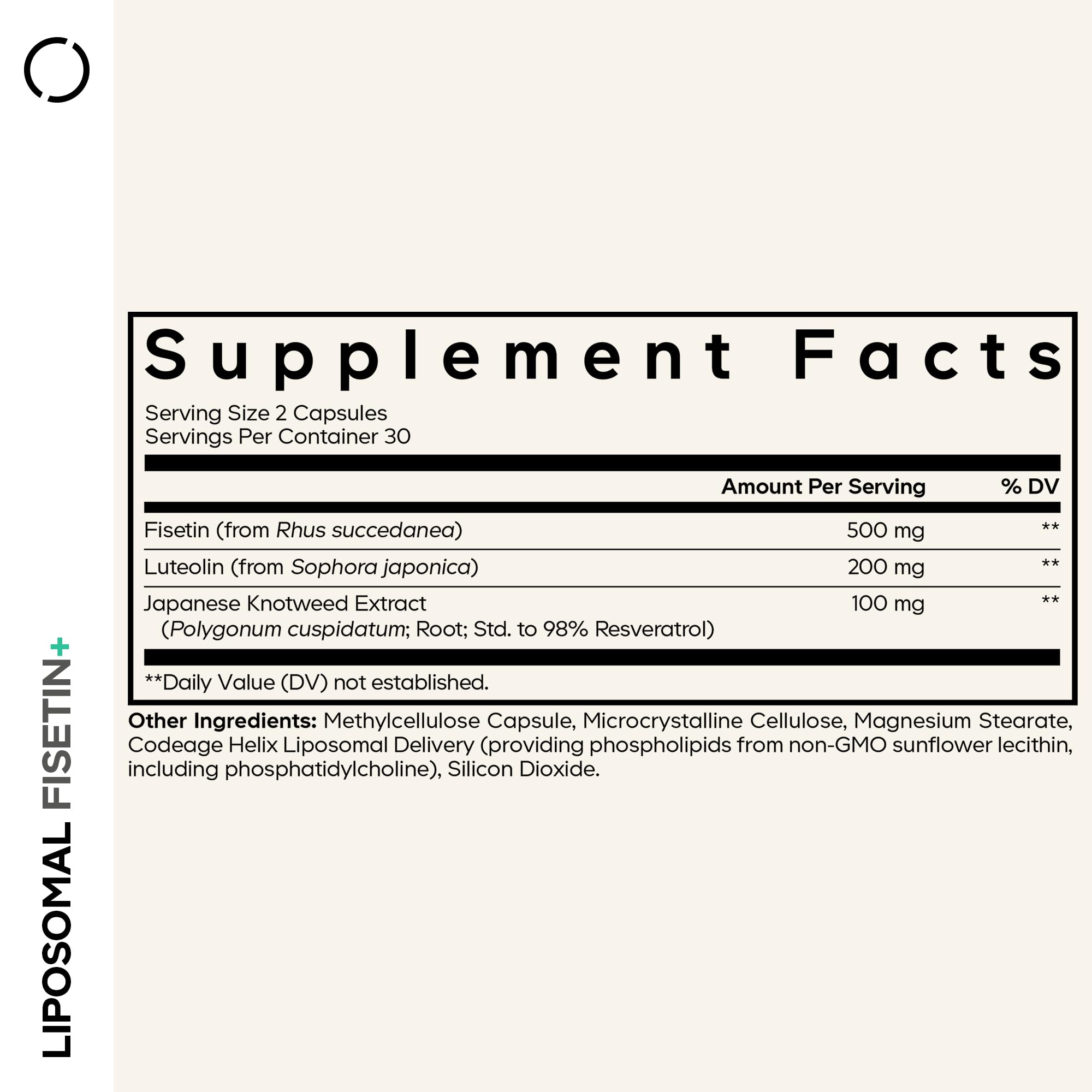 Codeage Liposomal Fisetin Supplement - Fisetin 500 mg - Resveratrol from Japanese Knotweed Extract Polyphenol, Luteolin Sophora Japonica Flavonoid, Liposomal Delivery - Vegan, Non-GMO - 60 Capsules Codeage buy supplements canada