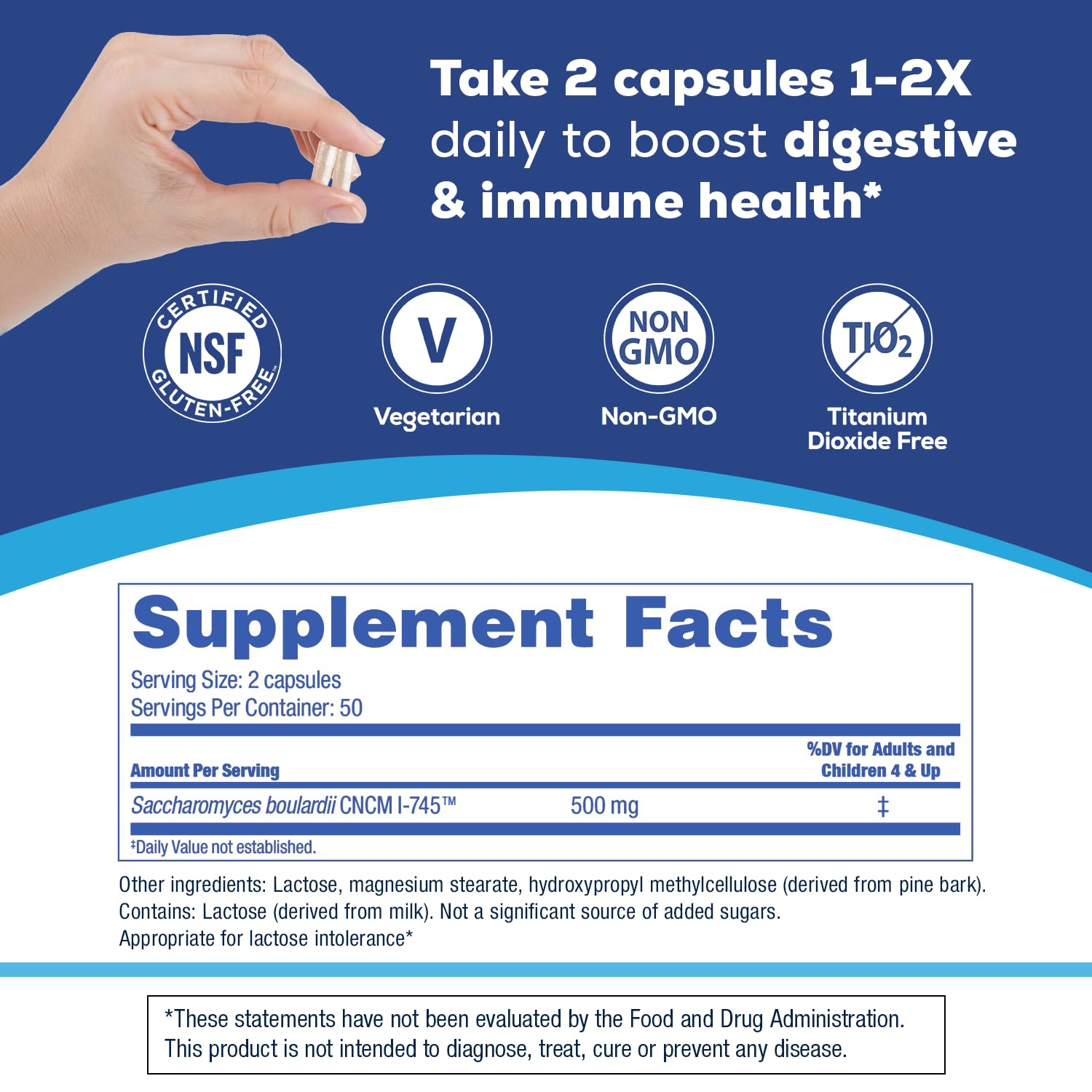 Florastor Probiotics for Digestive and Immune Health, 100 Capsules, Probiotics for Women & Men, Helps Flush Out Bad Bacteria, Boosts The Good with Our Unique Strain Saccharomyces Boulardii Florastor buy supplements canada