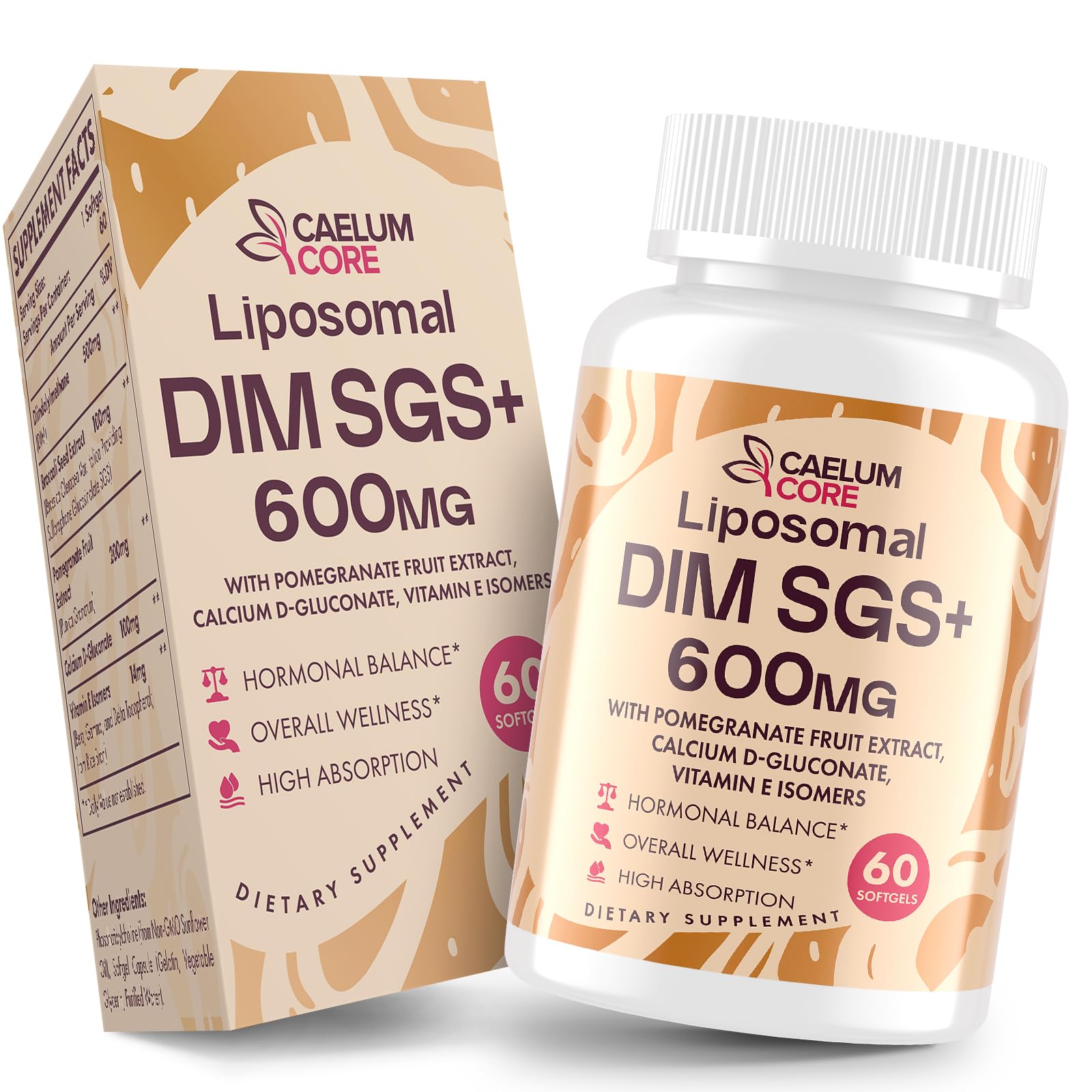 CEALMU CORE Liposomal DIM SGS Supplement - Estrogen Supplements for Women & Men Contains Sulforaphane Glucosinolate, Vitamin E, Pomegranate Fruit - Support Detox and Antioxidant (1 Pack) CEALMU CORE buy supplements canada
