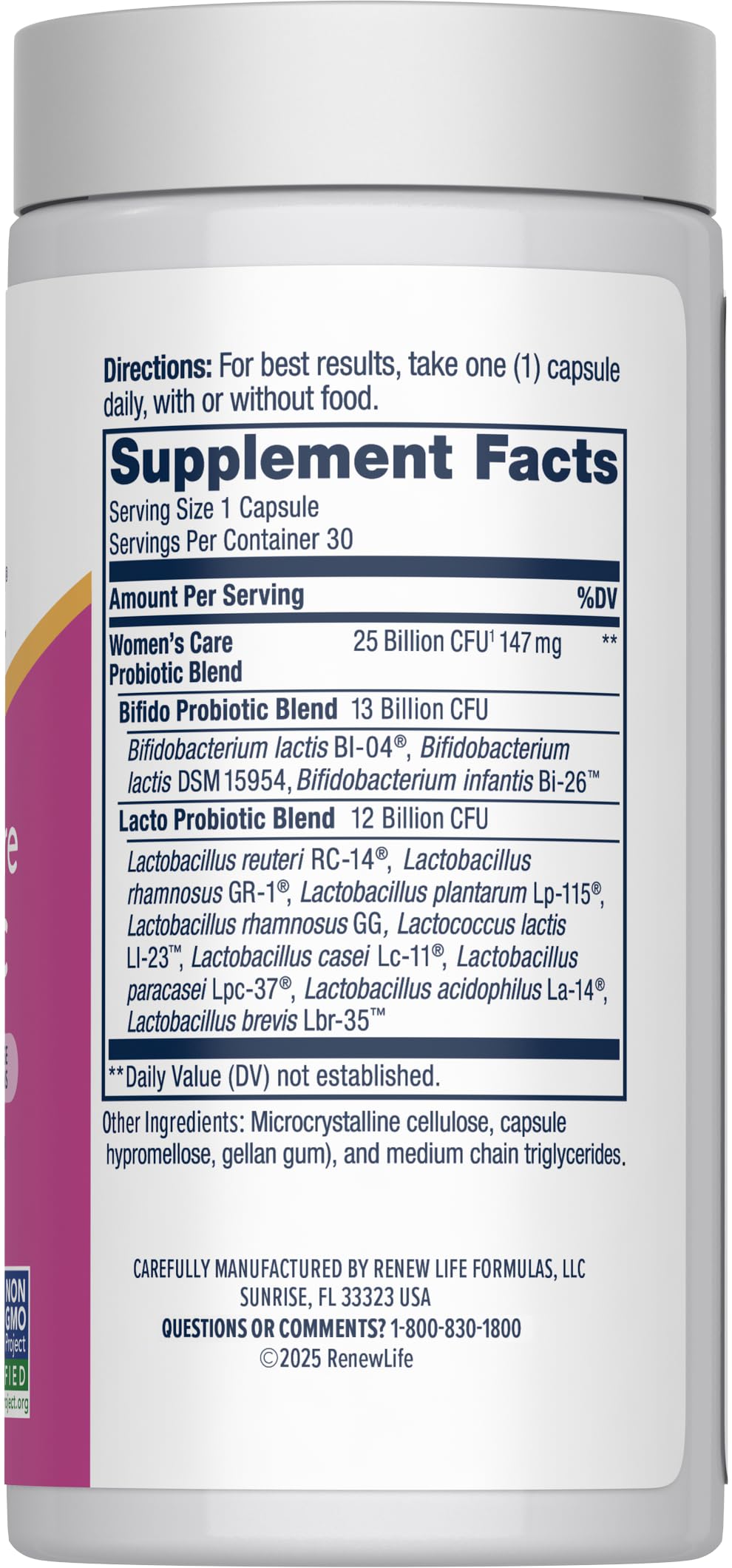 Renew Life Probiotics for Women, 25 Billion CFU Guaranteed, Probiotic Supplement for Digestive, Vaginal & Immune Health, Shelf Stable Renew Life buy supplements canada