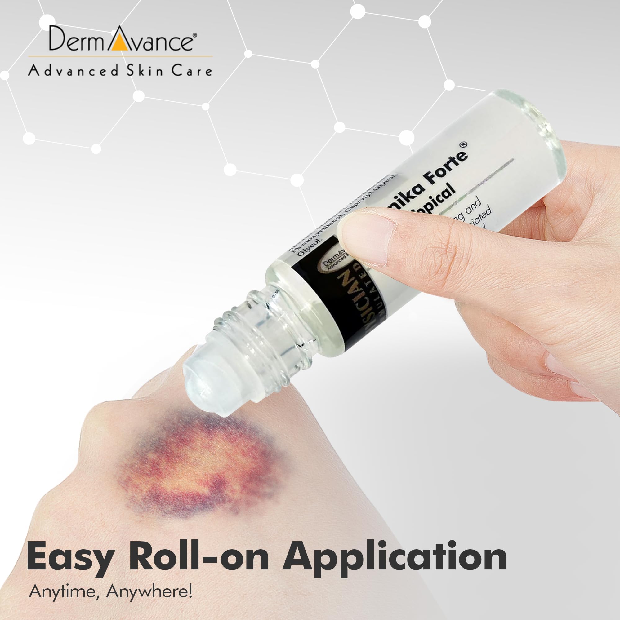 DermAvance Arnika Forte Topical Roll-On, Arnica Gel for Bruising and Swelling After Surgery, Easy-to-Use Arnica Gel Topical for Post-Surgical Care and Sports Injuries, Clear, 10 ml DermAvance buy supplements canada