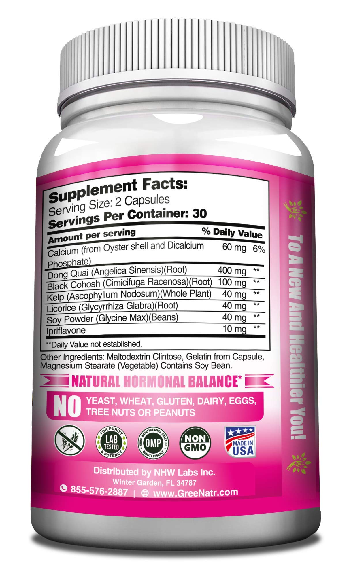 GreeNatr Menopause Supplements for Women - Perimenopause Supplements Women with Dong Quai & Black Cohosh for Menopause Hot Flashes - Menopause Support for Sleep Quality & Hormone Balance - 60 Caps GreeNatr buy supplements canada