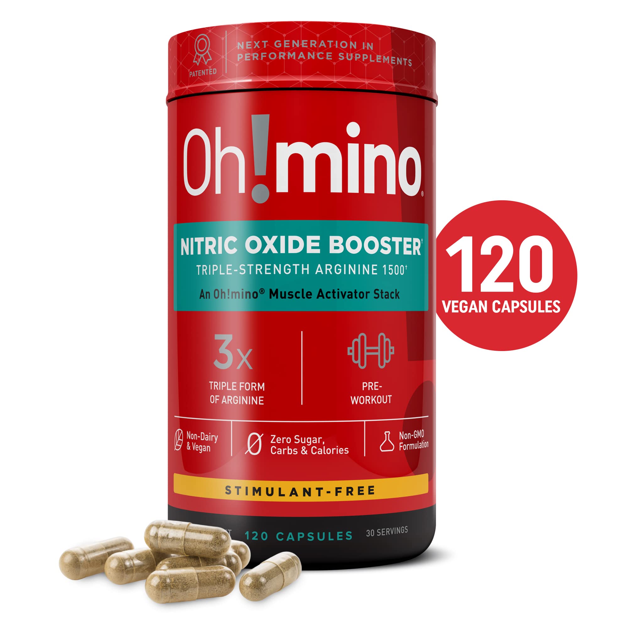 Oh!mino Nitric Oxide Supplement Activator Booster, Triple Strength L-Arginine for Energy Oh!mino buy supplements canada