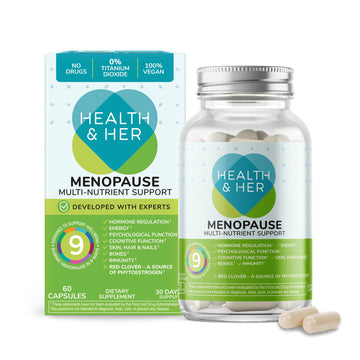 Health & Her Menopause Supplements for Women - Multi-Nutrient Support, Menopause Vitamins for Energy, Bones, Muscles, Skin & Hair, Vegan, Gluten-Free, Non GMO (60ct - 1 Month) Health and Her buy supplements canada