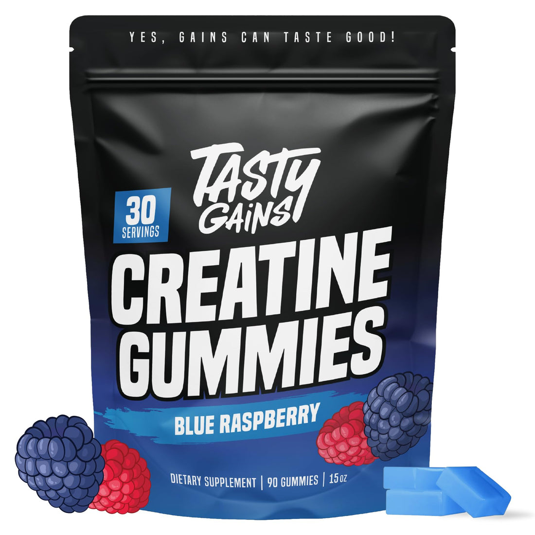 TASTY GAINS Creatine Gummies - 90g of Creatine Monohydrate - Workout Supplements - Build Muscle & Boost Strength for Men & Women - Made in USA TASTY GAINS buy supplements canada
