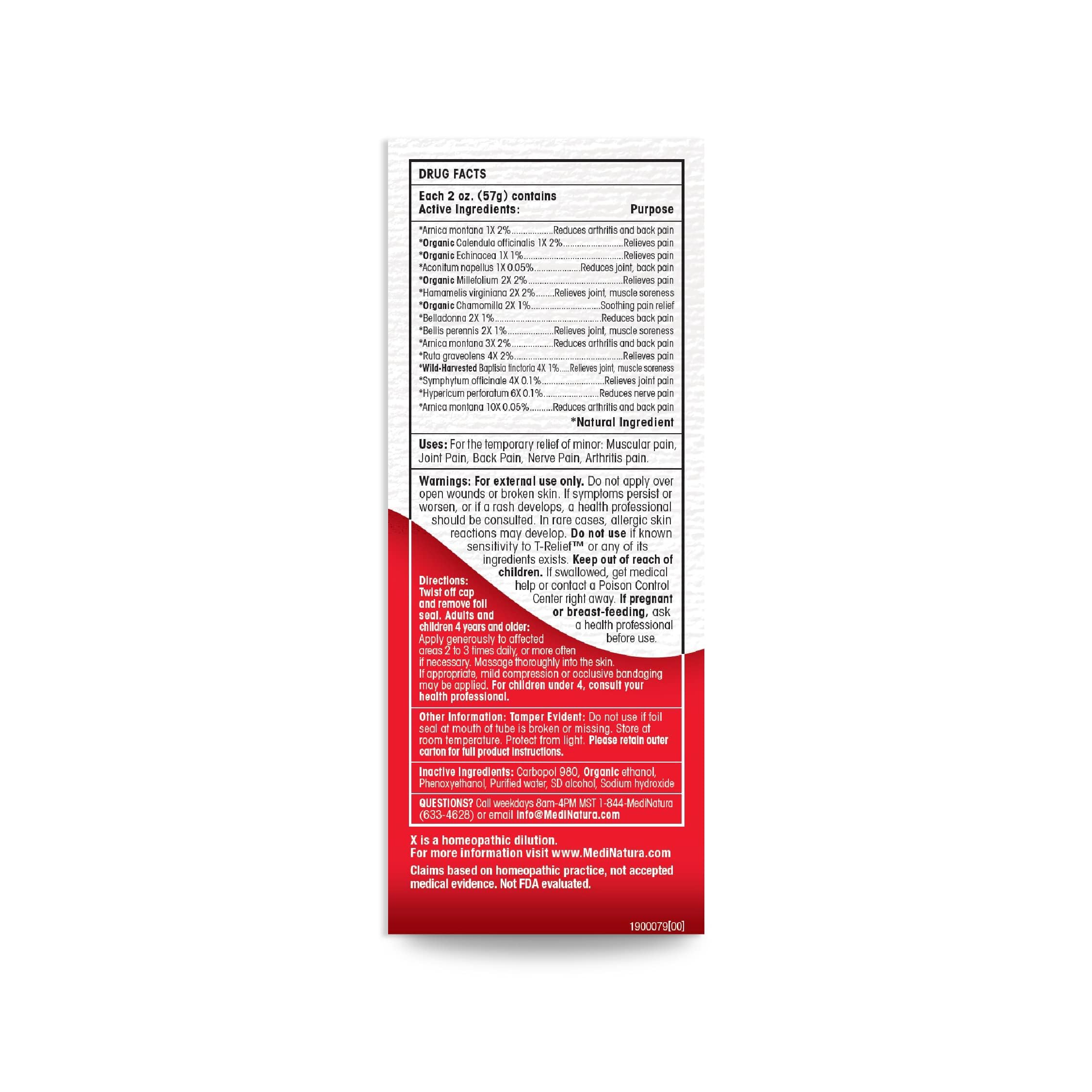 MediNatura T-Relief Extra Strength Discomfort Relief Gel-Extra-Strength Arnica Gel for Fast-Acting Relief-Supports Mobility & Body Aches-Homeopathic & Plant-Based-Paraben-Free-Non-Sticky - 2 oz MediNatura buy supplements canada