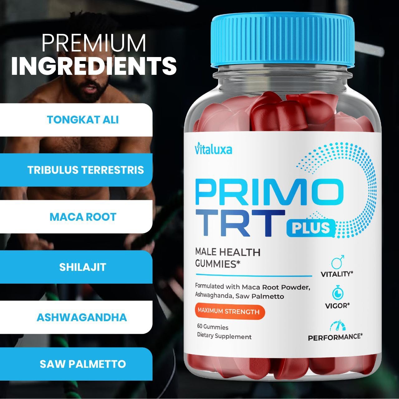 (2 Pack) Primo TRT Gummies, Primo TRT Advanced Performance Blend Supplement, PrimoTRT Try Prime Gomitas Maximum Strength for Males Support for Overall Health Wellness All Natural Ingredients (120 Ct) Vitaluxa buy supplements canada