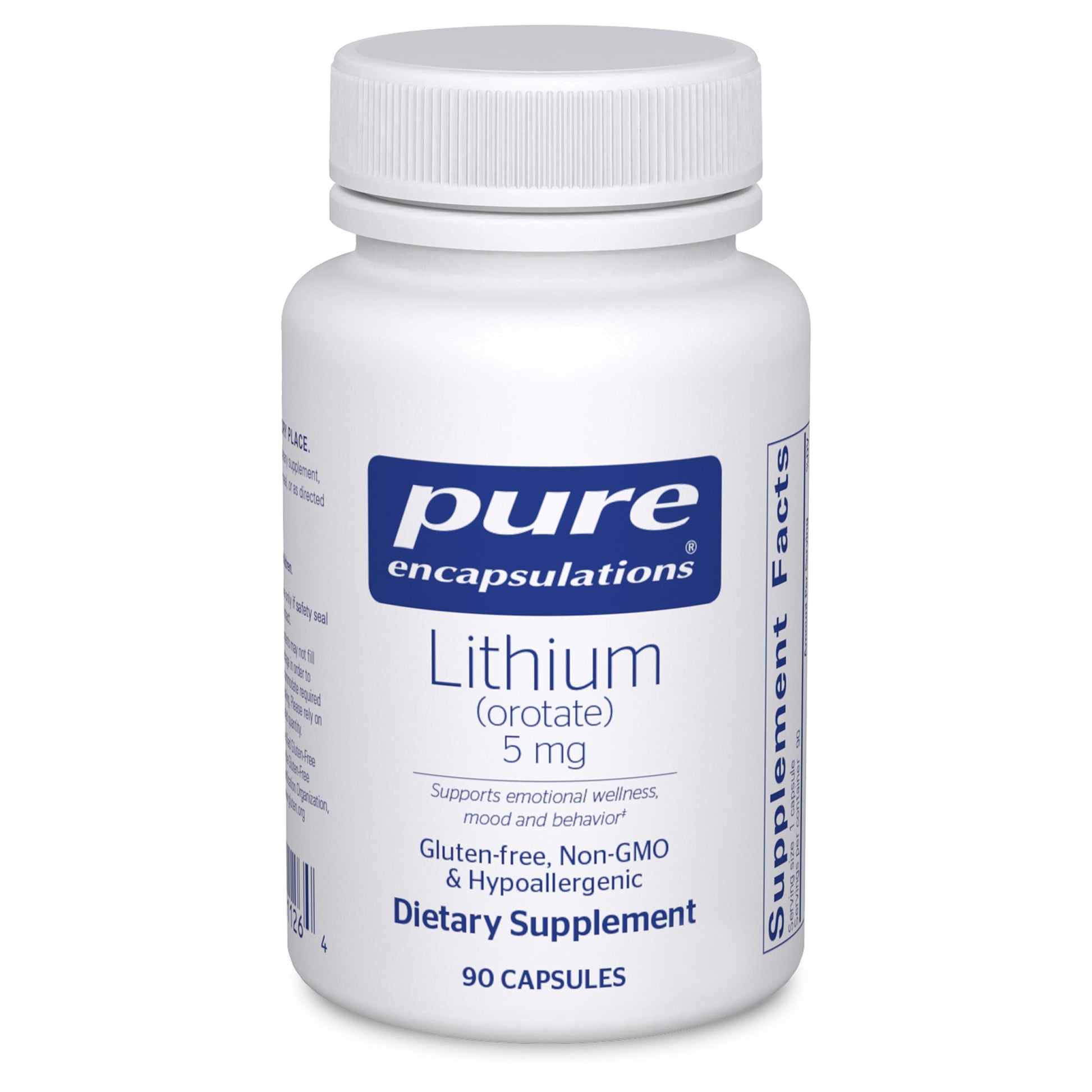 Pure Encapsulations Lithium Orotate 5 mg - Brain Support Supplement - with N-Acetyl-L-Cysteine (NAC) for Memory & Brain Behavior* Pure Encapsulations buy supplements canada