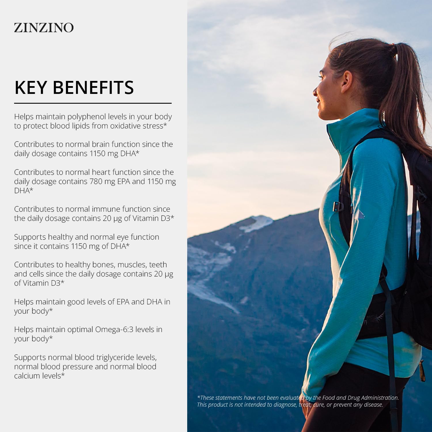 Zinzino - BalanceOil+ Vegan Lemon, Synergistic Blend with Marine Micro-Algae, Olive Oil, Ahiflower Seed Oil, Vegan Vitamin D3-300 ml ZINZINO buy supplements canada