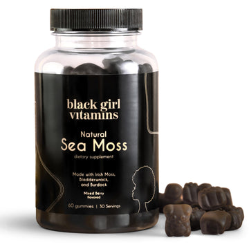 Black Girl Vitamins - Irish Sea Moss Gummies - SeaMoss + Bladderwrack & Burdock - 92 Minerals for Thyroid, Metabolism, and Immunity - Vegan Black Girl Vitamins buy supplements canada