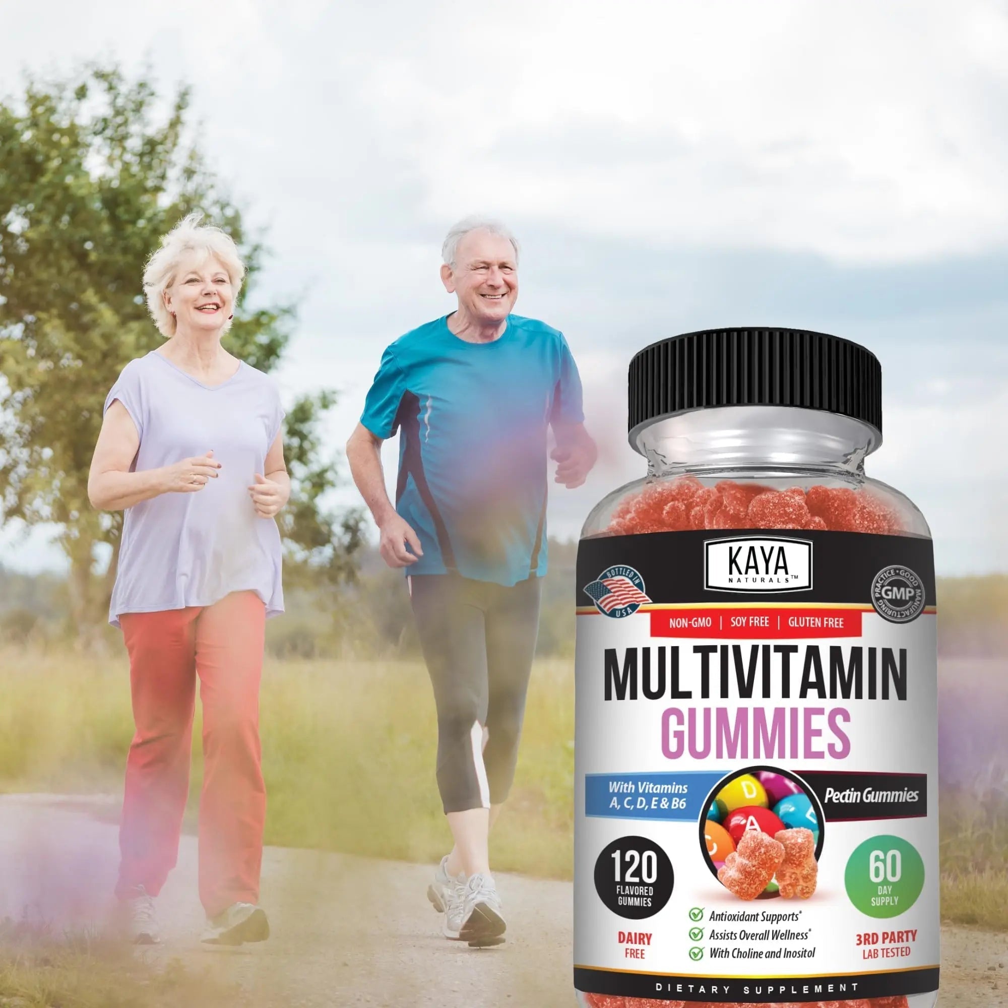 Kaya Naturals Adult Multi Vitamin Gummy, 120 Count, Biotin, Vitamin A, B-12, C & E, Including Zinc, Folic Acid, Strawberry Flavor (120 Gummies) Kaya Naturals buy supplements canada