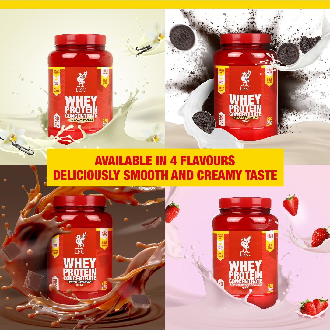 LFC Whey Protein Powder Strawberry Flavour 908g 15.5g Naturally-Occurring BCAAs 21g Protein Vector Consumer buy supplements canada