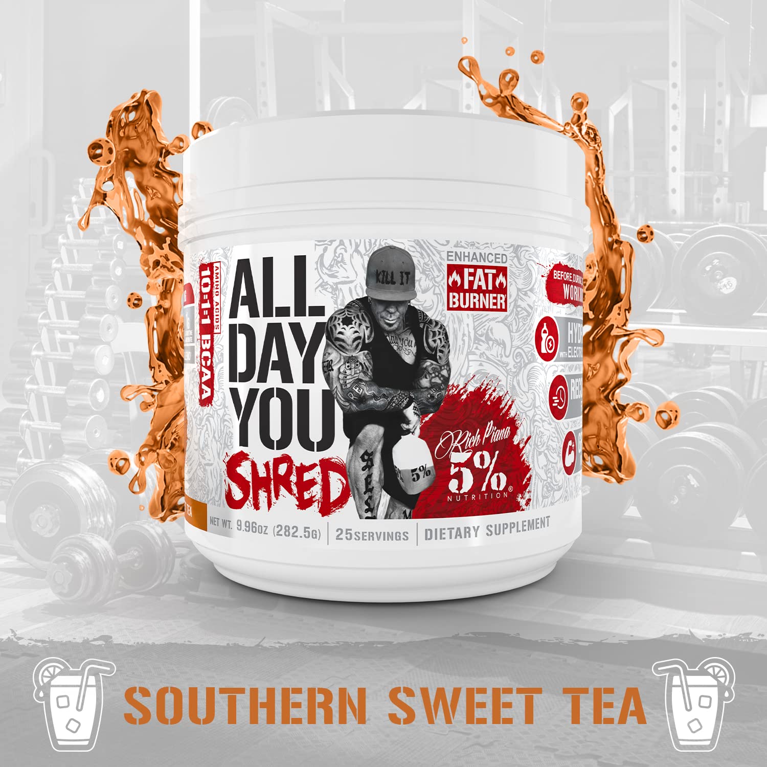5% Nutrition Rich Piana AllDayYou Shred BCAA Powder | Amino Acid Supplement 5% Nutrition buy supplements canada