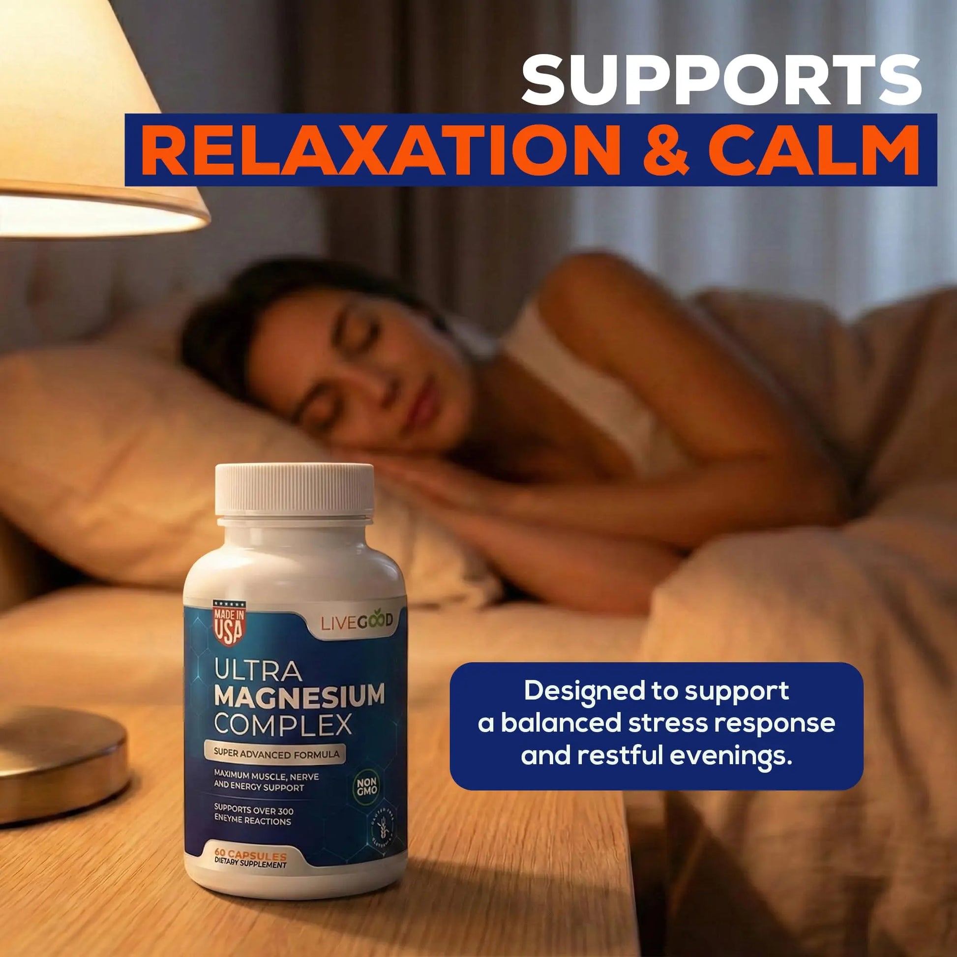 LiveGood™ Ultra Magnesium Complex, Organic Magnesium Glycinate and Gluconate for Muscle Recovery, Nerve Support & Relief – High Absorption Supplement, Vegan, Non-GMO, Made in USA, 60 Capsules LIVEGOOD buy supplements canada