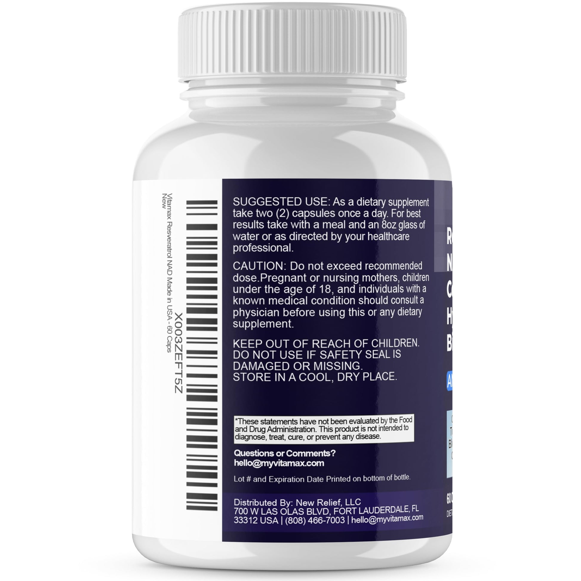 Resveratrol NAD+ Berberine Hyaluronic Acid - Biotin Grape & Blueberry + NAC - Collagen Peptides - Hair, Nail, Skin & Joint Supplement - 21-in-1 Women and Men Vitamax buy supplements canada