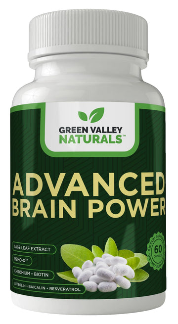 GREEN VALLEY NATURALS - Advanced Brain Power - Supports Healthy, Normal Brain Function, Focus and Concentration, clinically formulated to Support Healthy Brain Clarity. (1 Bottle, 60, Count) GREEN VALLEY NATURALS buy supplements canada