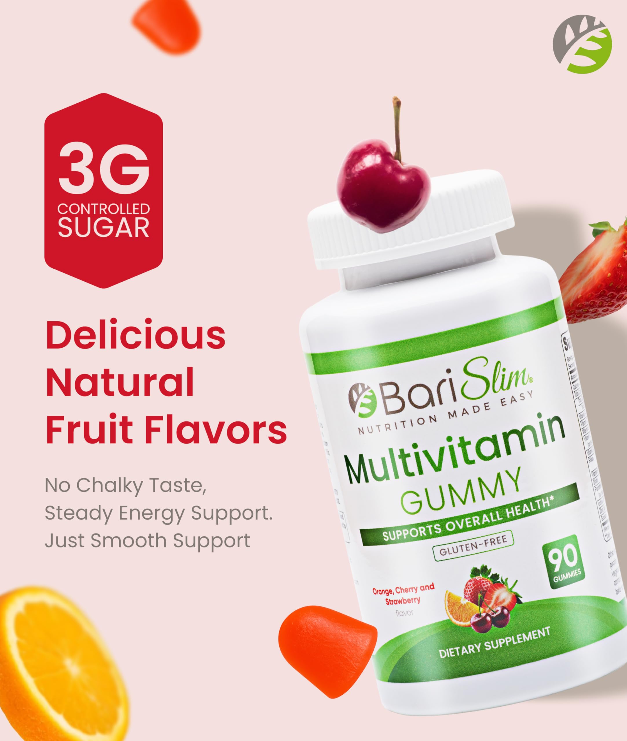 BariSlim Bariatric Chewable Multivitamin Gummies - Specially Formulated Gummy Vitamin for Patients After Weight Loss Surgery - Easy to Digest BariSlim buy supplements canada