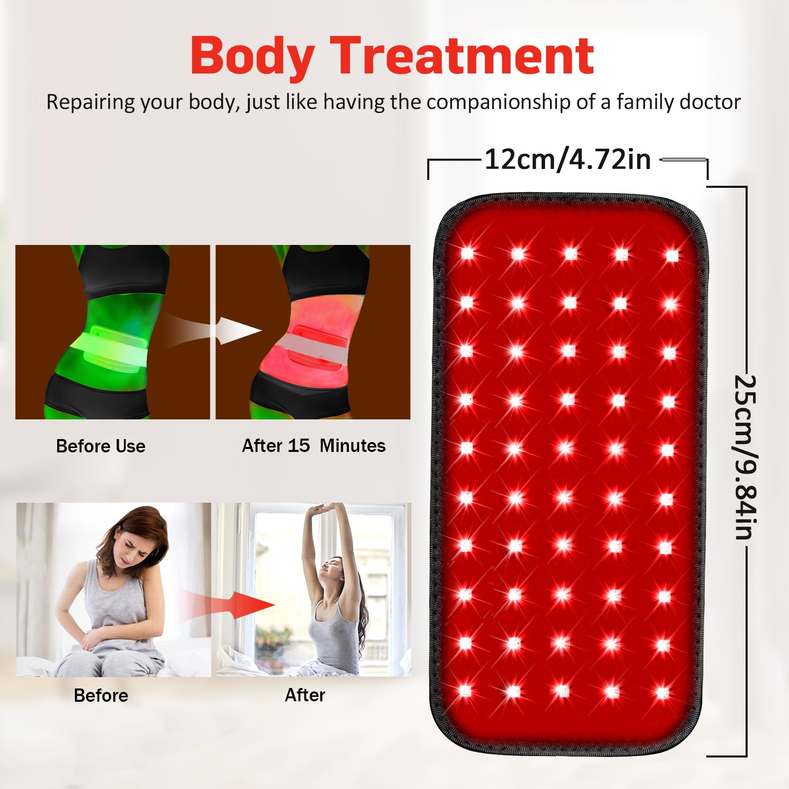 Red Light Therapy Belt, Infrared Light Therapy for Body, Wearable Wrap with Timer GMOWNW buy supplements canada